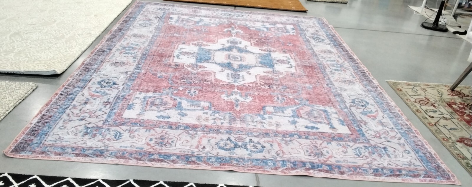 RED / IVORY 10′ X 14′ Back Stain Rug, Reduced Price 1172748044 SEP355Q-10