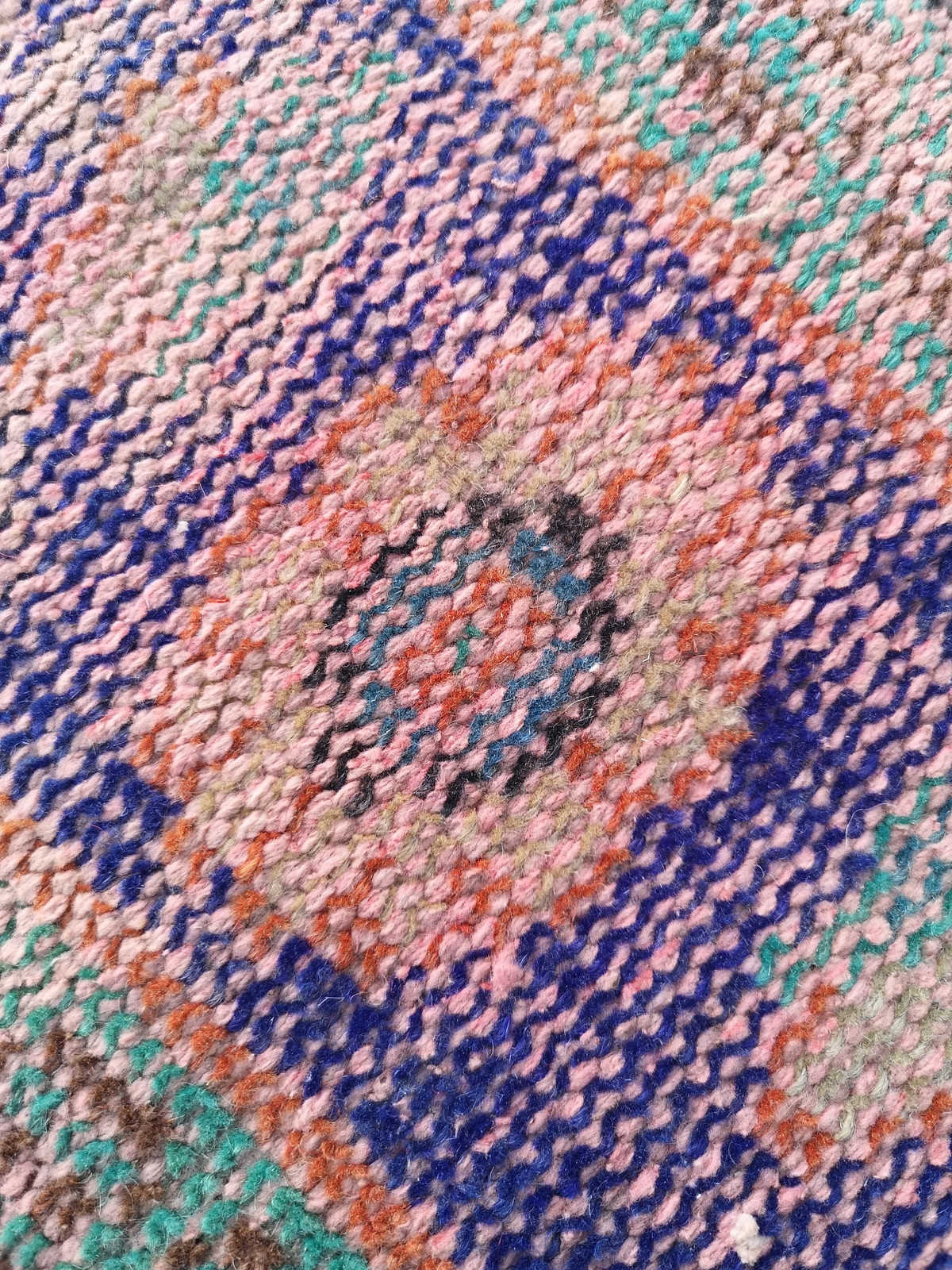 Orange Turkish Oushak Rug, Bohemian Vintage Handmade Rug (6.2 x 9.3 ft)