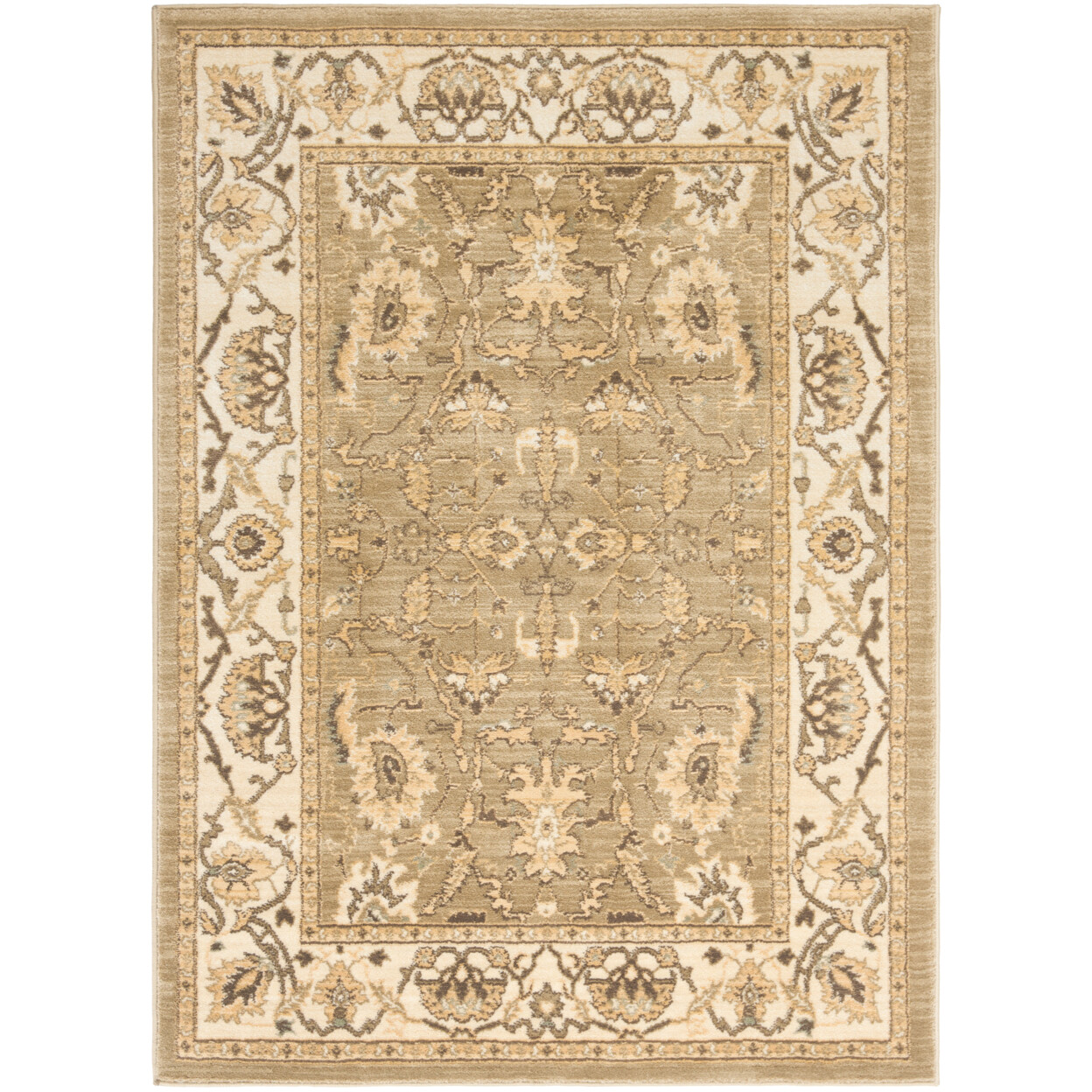 SAFAVIEH Heirloom Collection HLM1666-5211 Green/Creme Rug