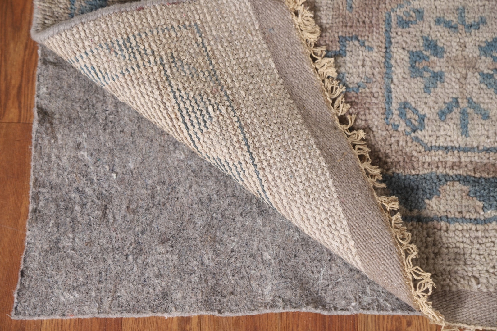 Bohemian Oushak Indian Area Rug Hand-Knotted 9×12 ft Beige