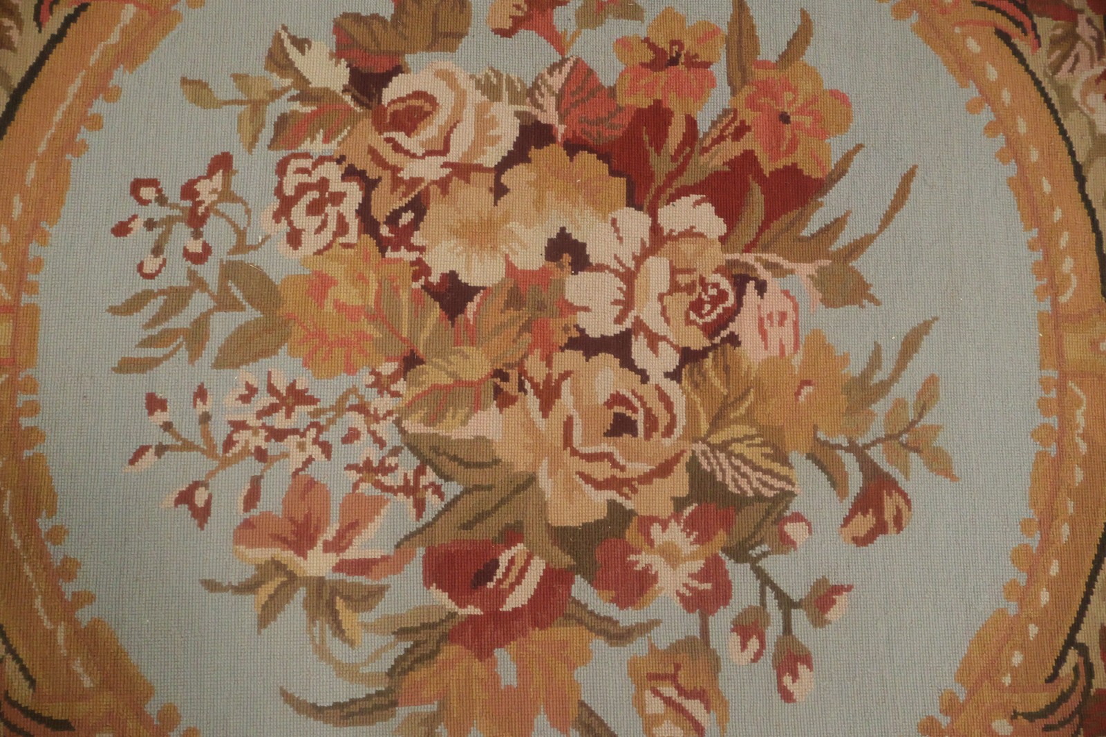 Aubusson Tapestry Chinese Area Rug 8×10 Needle-Point Victorian Style Carpet