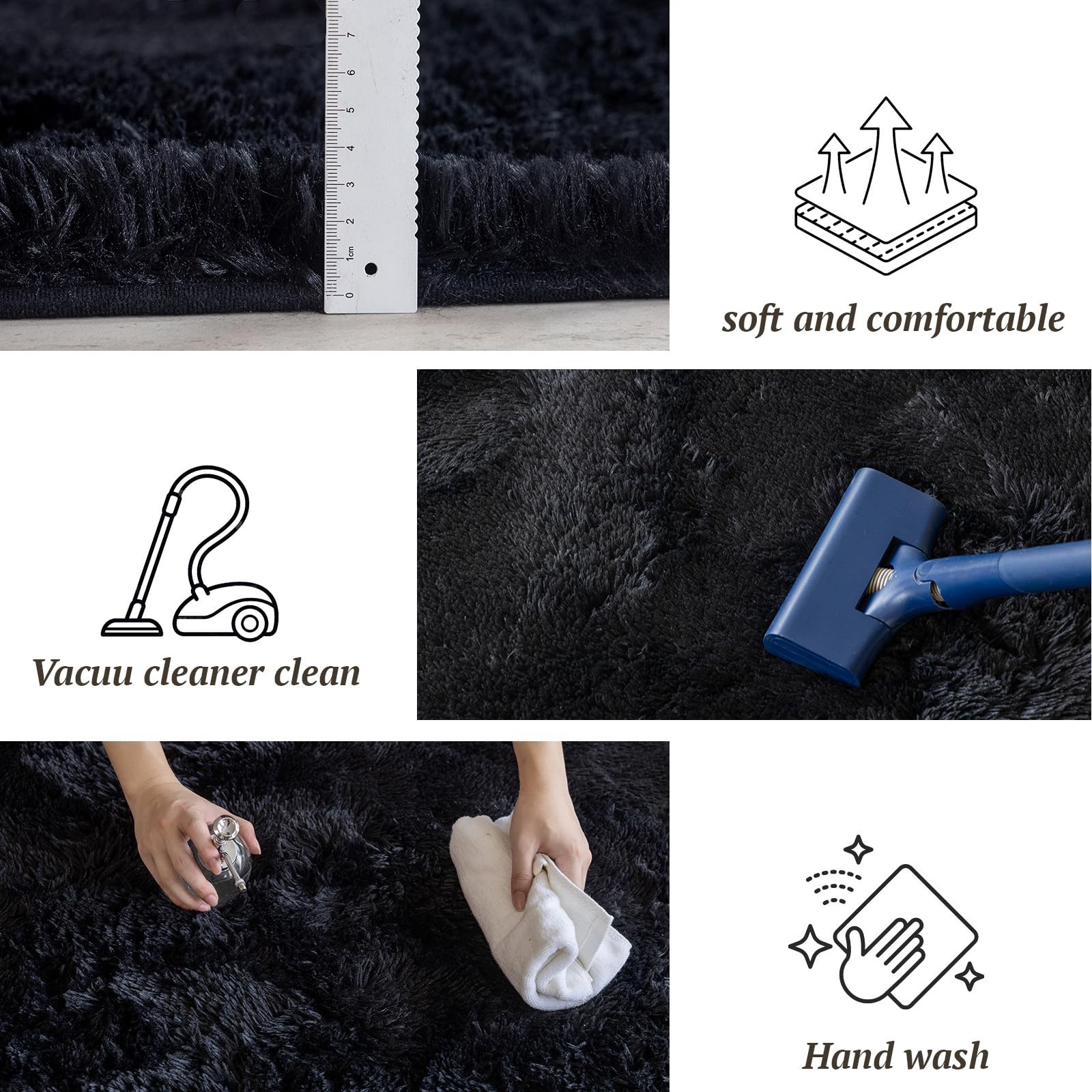 4×6 Area Rugs for Living Room Bedroom,Soft Fluffy Shaggy Bedside Rug, Indoor …