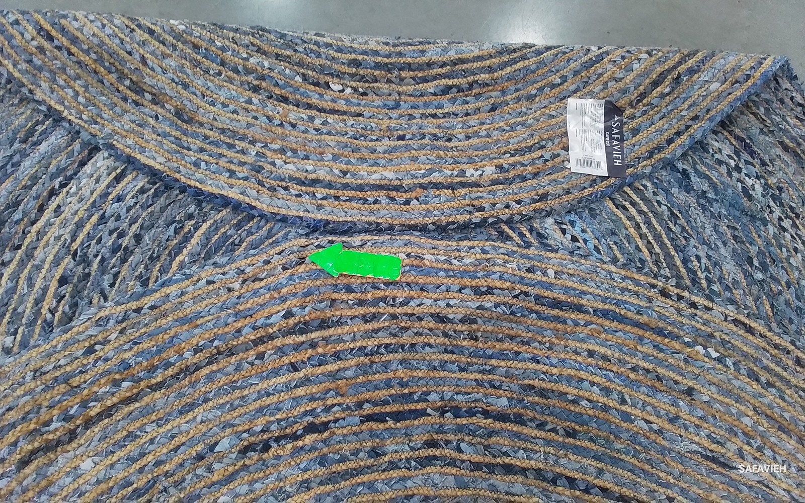 BLUE/NATURAL 8′-0″ x 8′-0″ Broken Thread Rug Reduced Price 1172802921 CAP202M-8R