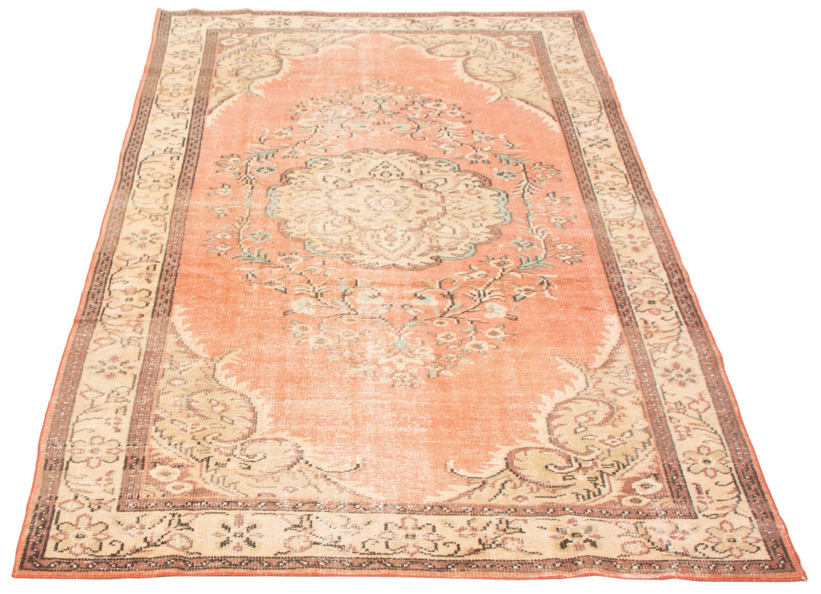 Traditional Vintage Hand-Knotted Area Rug 6’1″ x 9’11” Oriental Wool Carpet