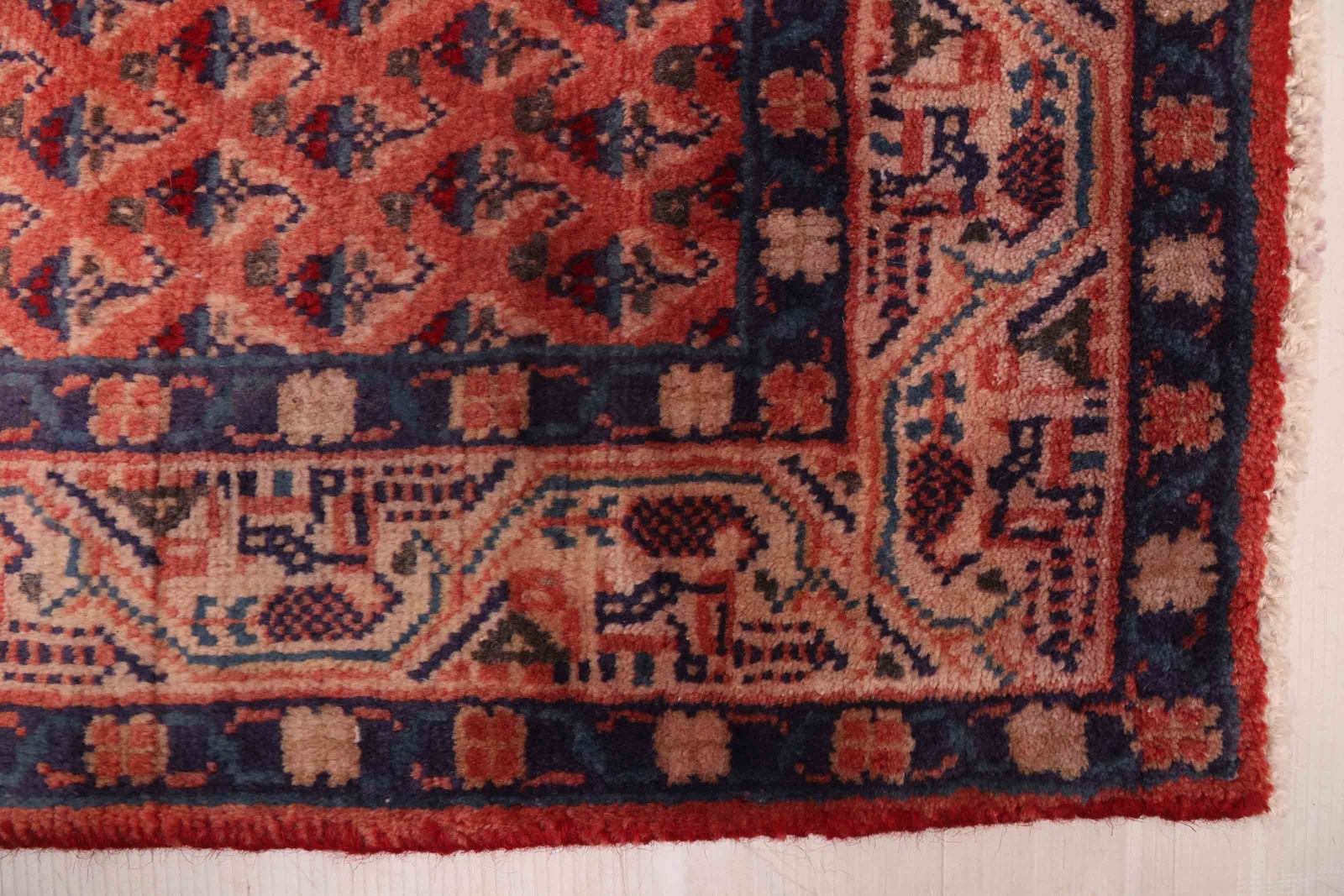 Vintage Traditional Hand-Knotted Area Rug 4’0″ x 7’0″ Oriental Wool Carpet