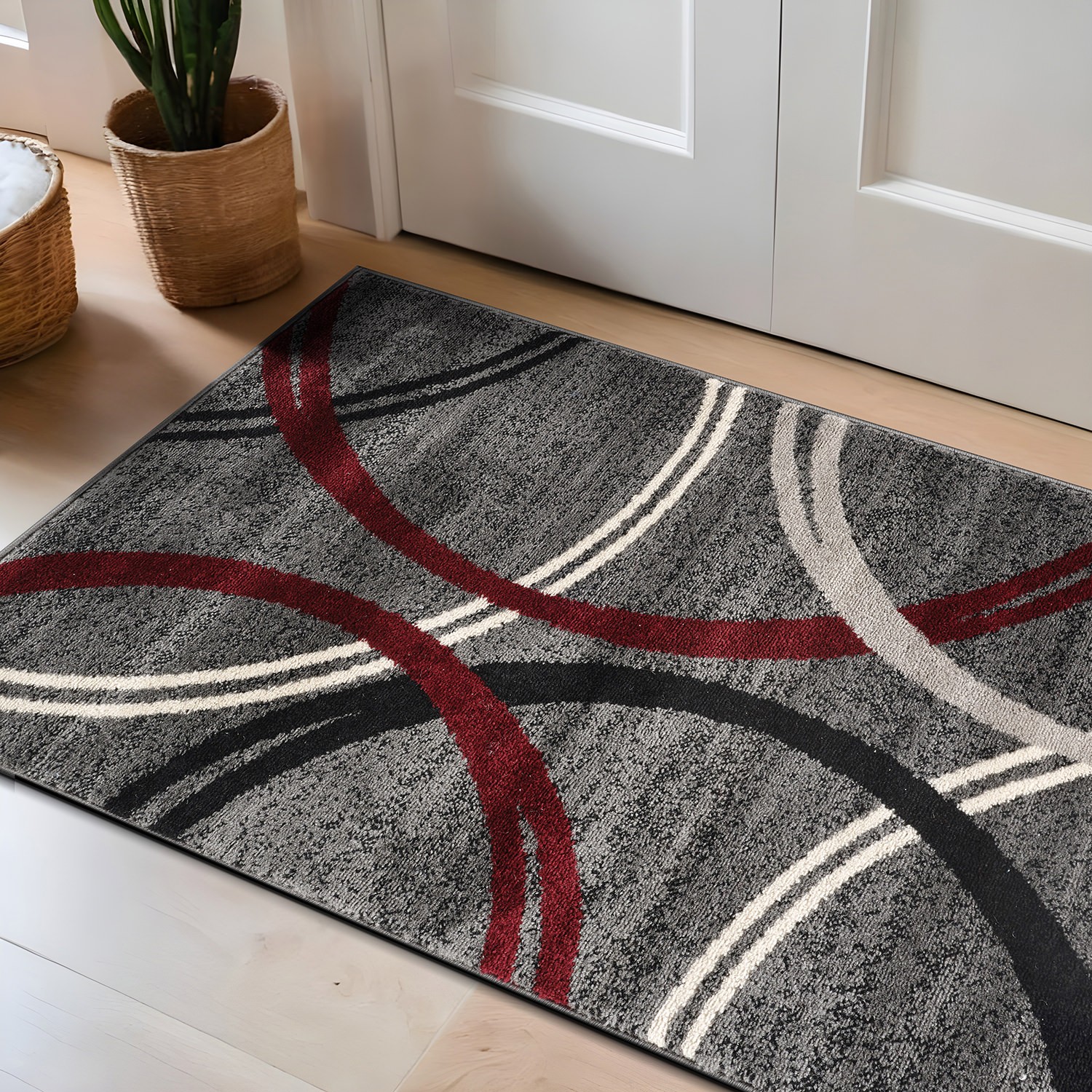Rugshop Door Rug Abstract Circle Carpet Hallway Rug E Sale Rug Small Rug 2’7″x4′