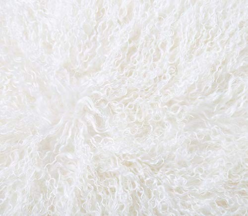 Genuine Mongolian Tibetan Lamb Fur Wool Throw Area Rug Real Fluffy Shaggy She…
