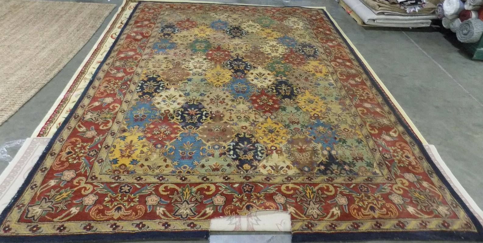 MULTI / BURGUNDY 11′ X 15′ Damaged Rug Reduced Price 1172597153 HG911A-1115