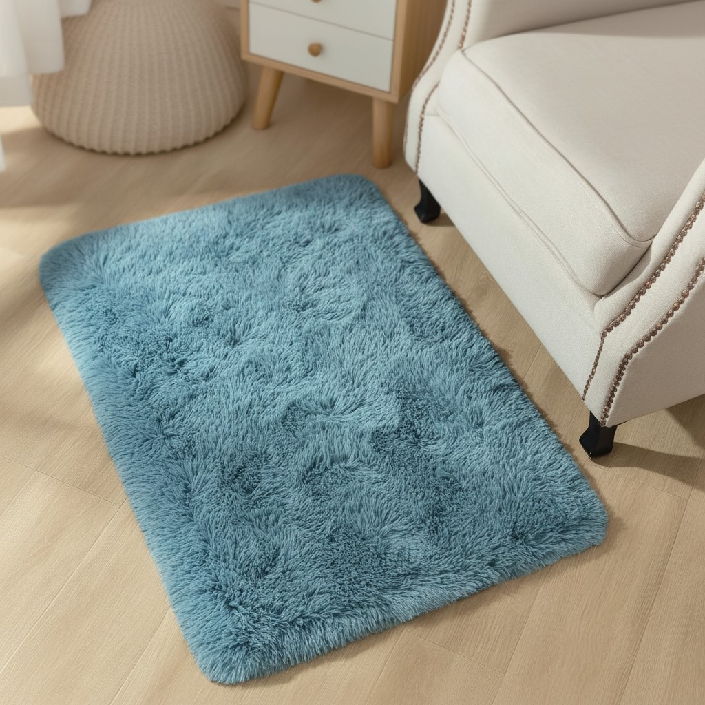Elegant 2×3 Teal Washable Area Rug – Plush Soft Shag for Bedrooms & Living Rooms