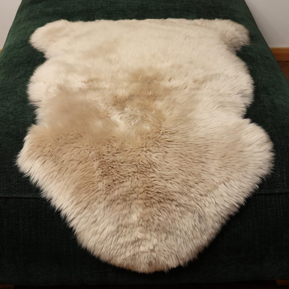 Genuine Sheepskin Area Rug Wool Rug Fur Carpet Fluffy Shaggy Fur Rug for Living