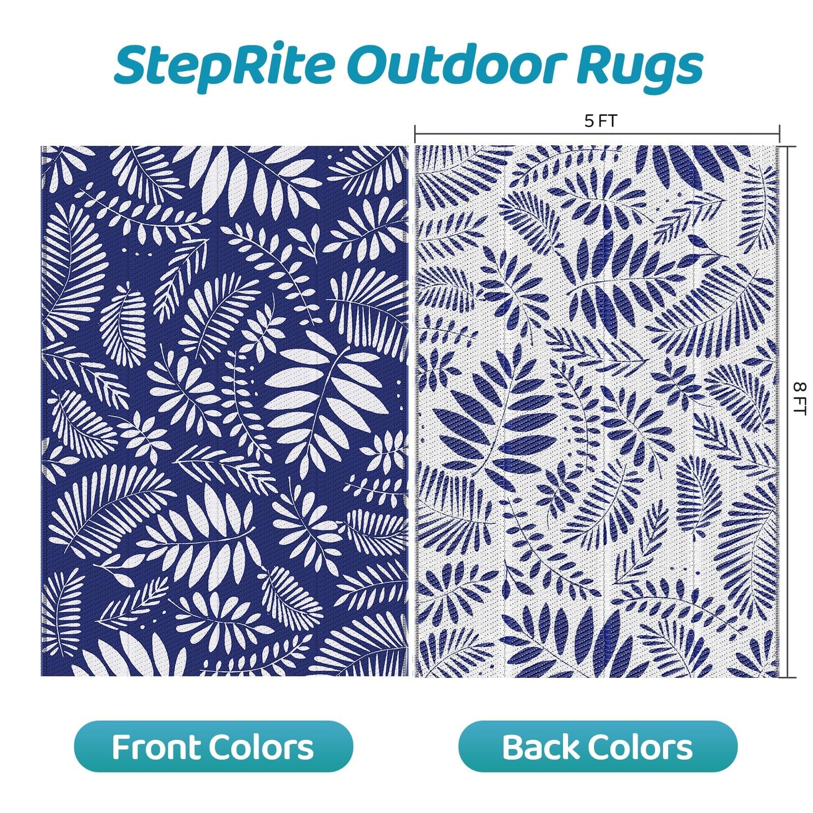 Outdoor Rug, Patio Rug, Plastic Straw Camping Rugs, Large Waterproof Area Rug…