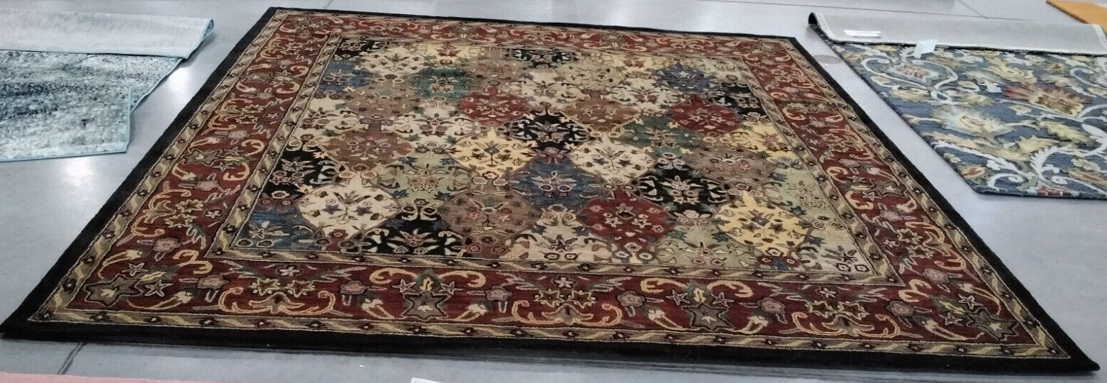 MULTI / BURGUNDY 10′ X 10′ SQ Hole in Rug, Reduced Price 1172740306 HG911A-10SQ