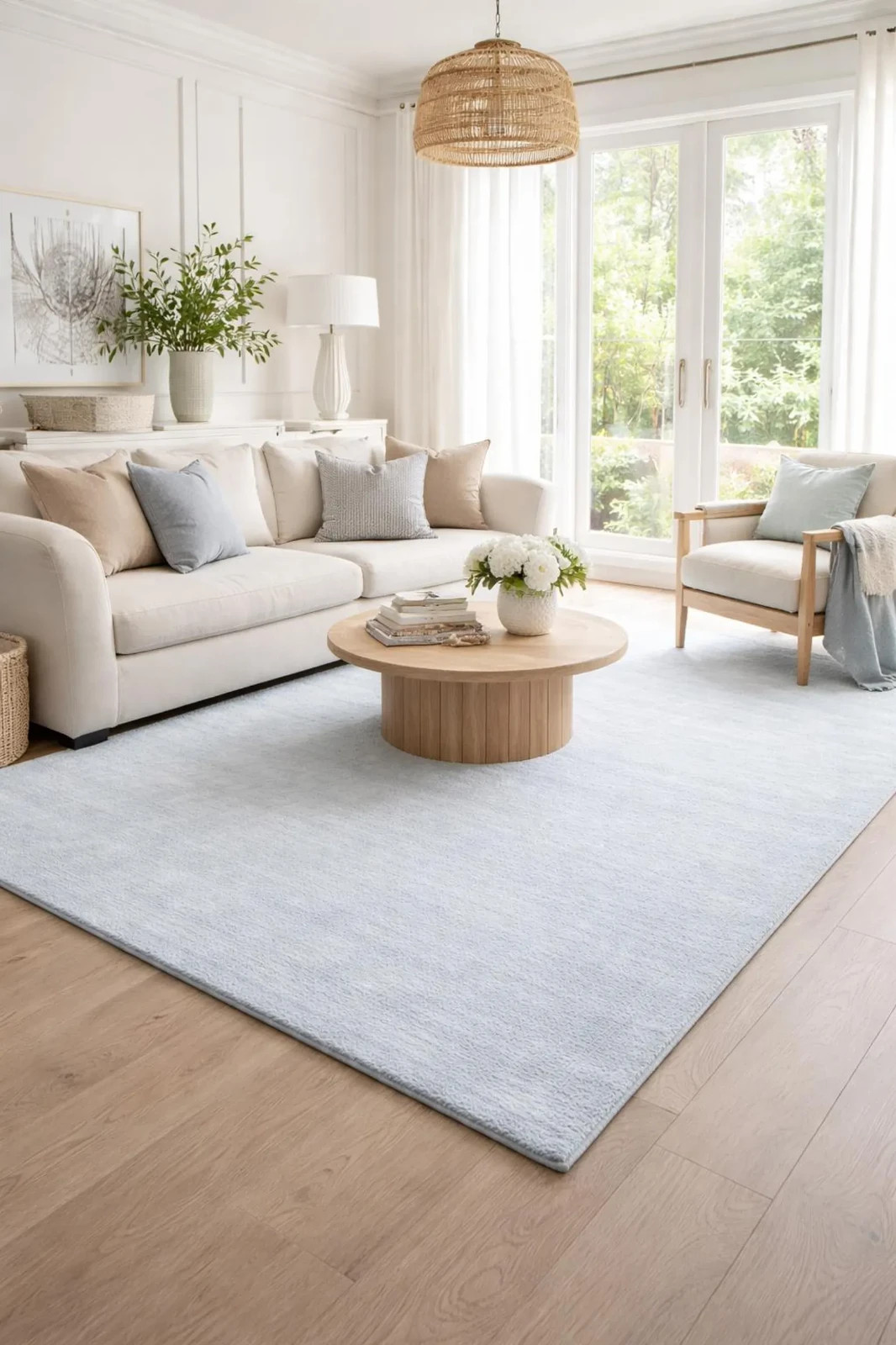 Luxury Hand Tufted Wool Area Rug | Plush Thick Cut Pile | Modern Living Room Rug