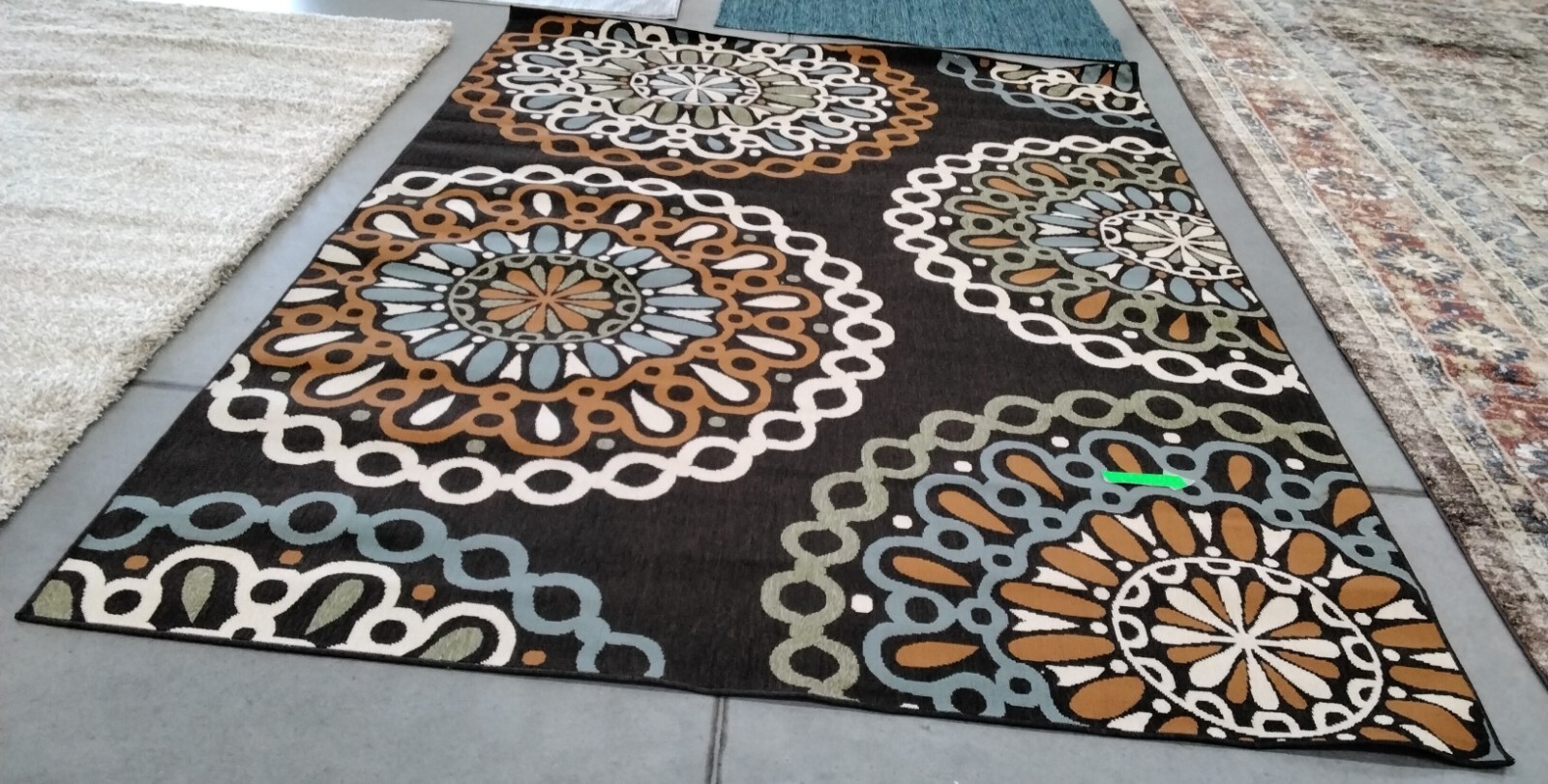 CHOCO / TERRACOTA 8′ X 11′ Back Stain Rug Reduced Price 1172748235 VER092-0725-8