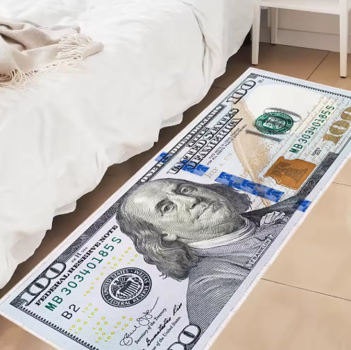 USA Money Area Rug Non Slip Washable Floor Carpet Home Decor Mat