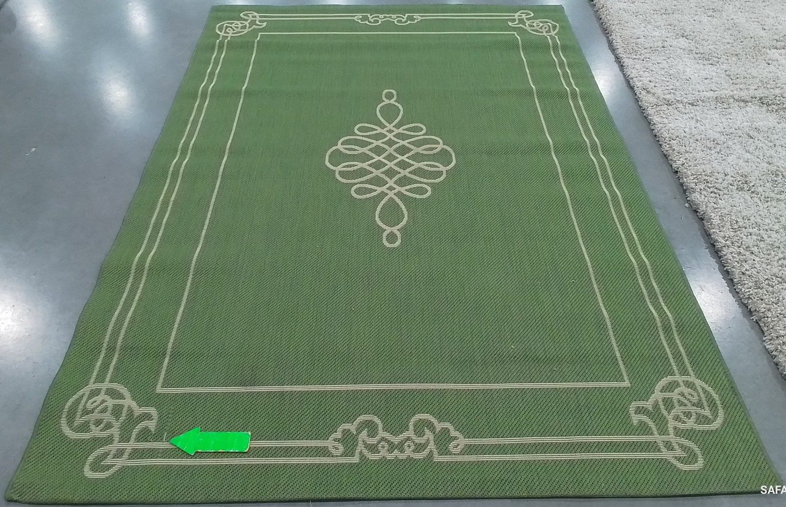 GREEN / CREME 5′-3″ x 7′-7″ Cut on Rug, Reduced Price 1172803390 CY6788-24-5