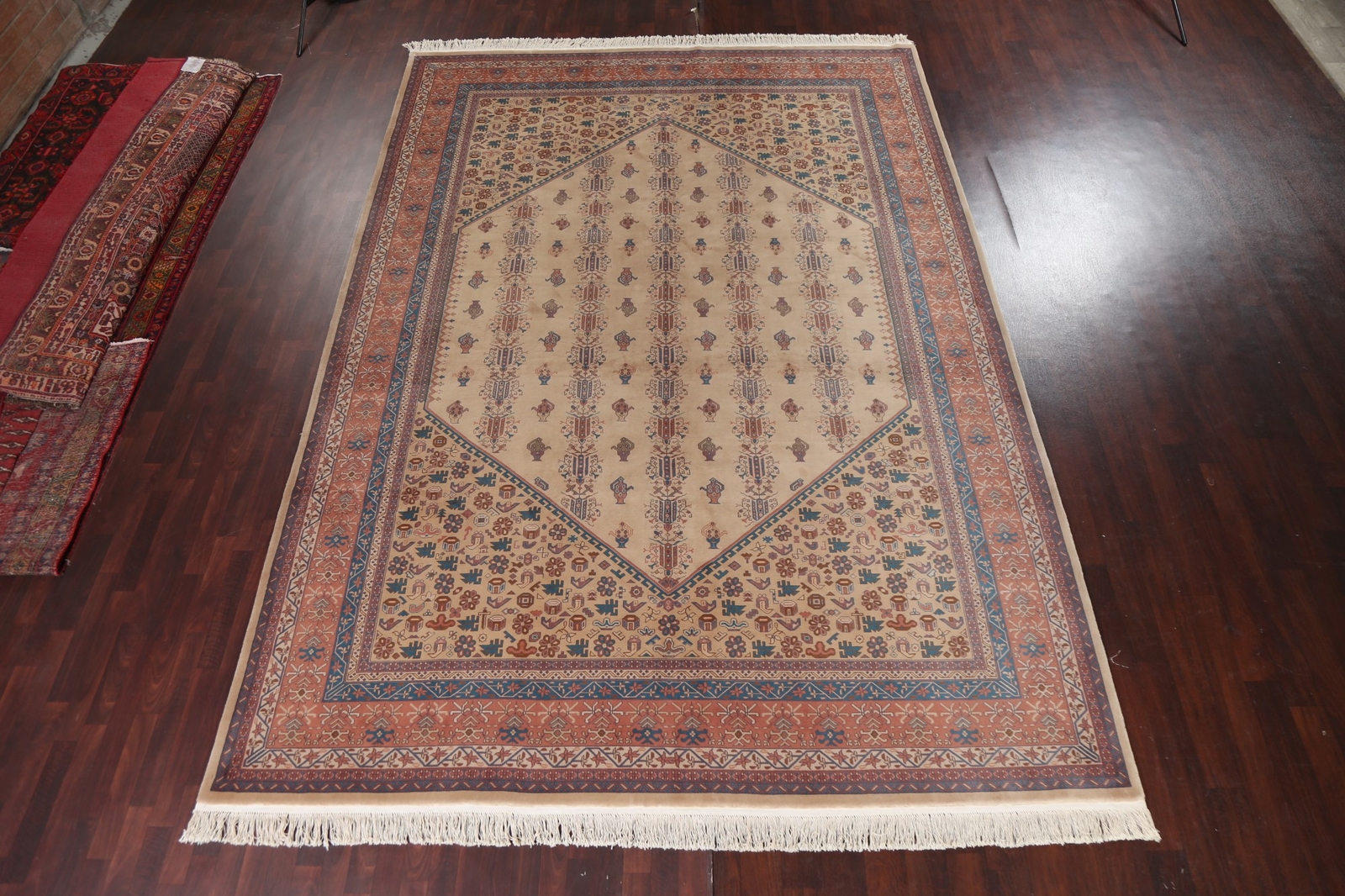 Large Vegetable Dye Art Deco Oriental Rug 10×14 for Living Room Chinese Rug