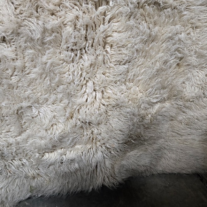 FLOCATI SHEPHERD’S RUG Made in Greece 100% Wool Handmade Long Pile Shag 55″x70″