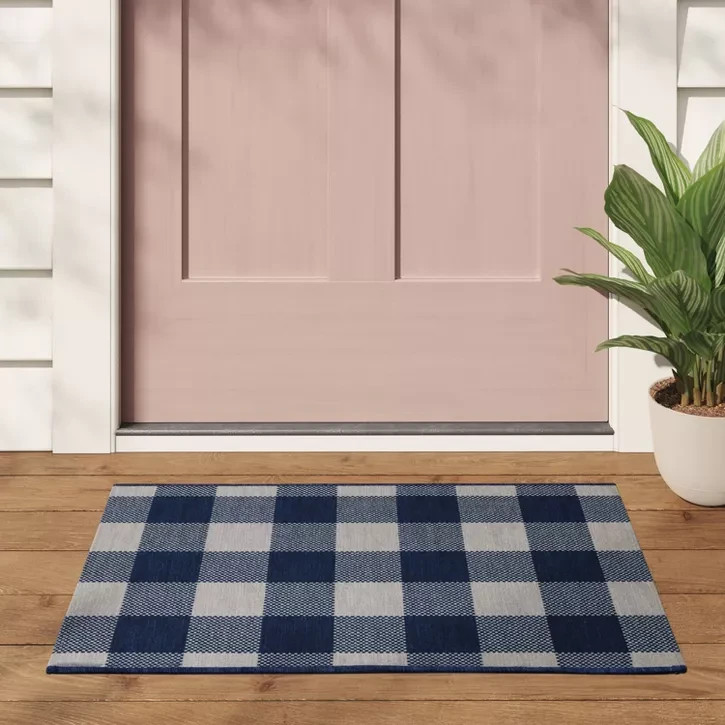 3 Pack 2’x3′ Machine Washable Oversized Gingham Handwoven Scatter Accent Rug