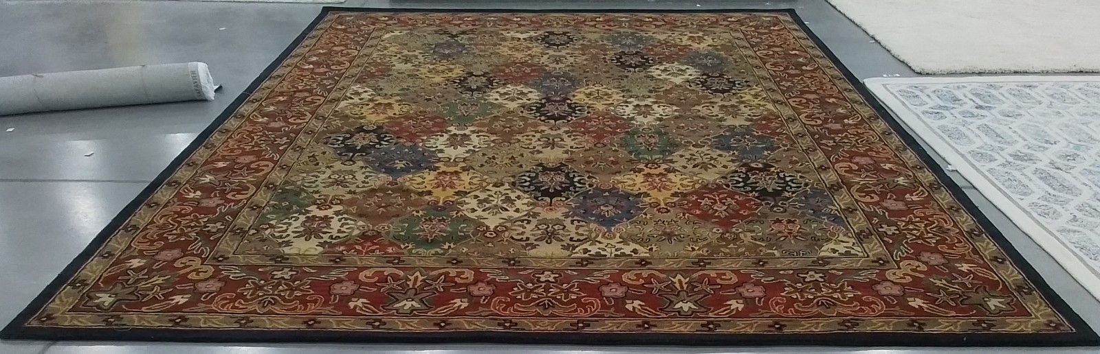 MULTI BURGUNDY 12′-0″ x 15′-0″ Hole in Rug, Reduced Price 1172786491 HG911A-1215