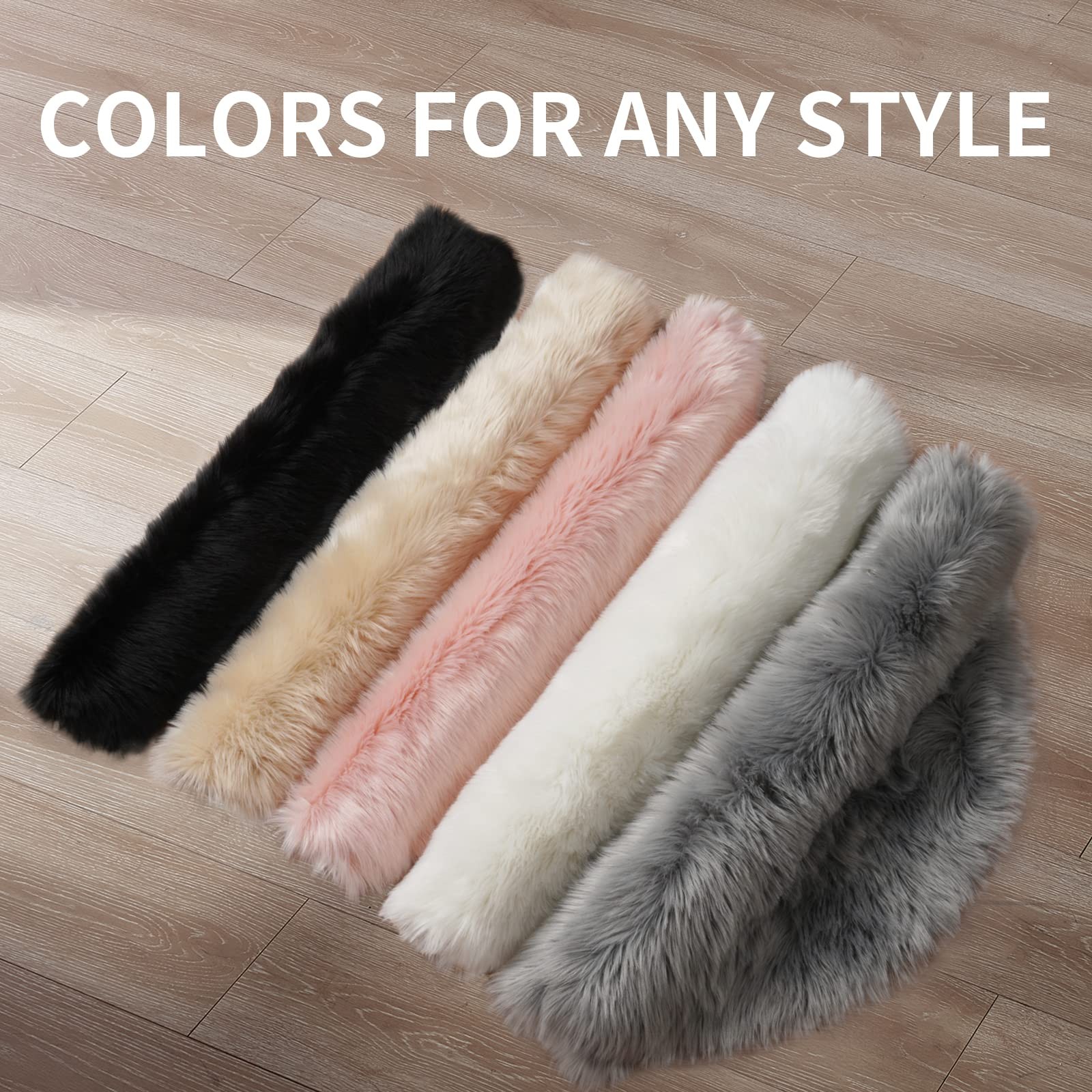 Small Faux Fur Sheepskin Rug 2×4 ft Ultra Soft Chair Sofa Cover Seat Pad,