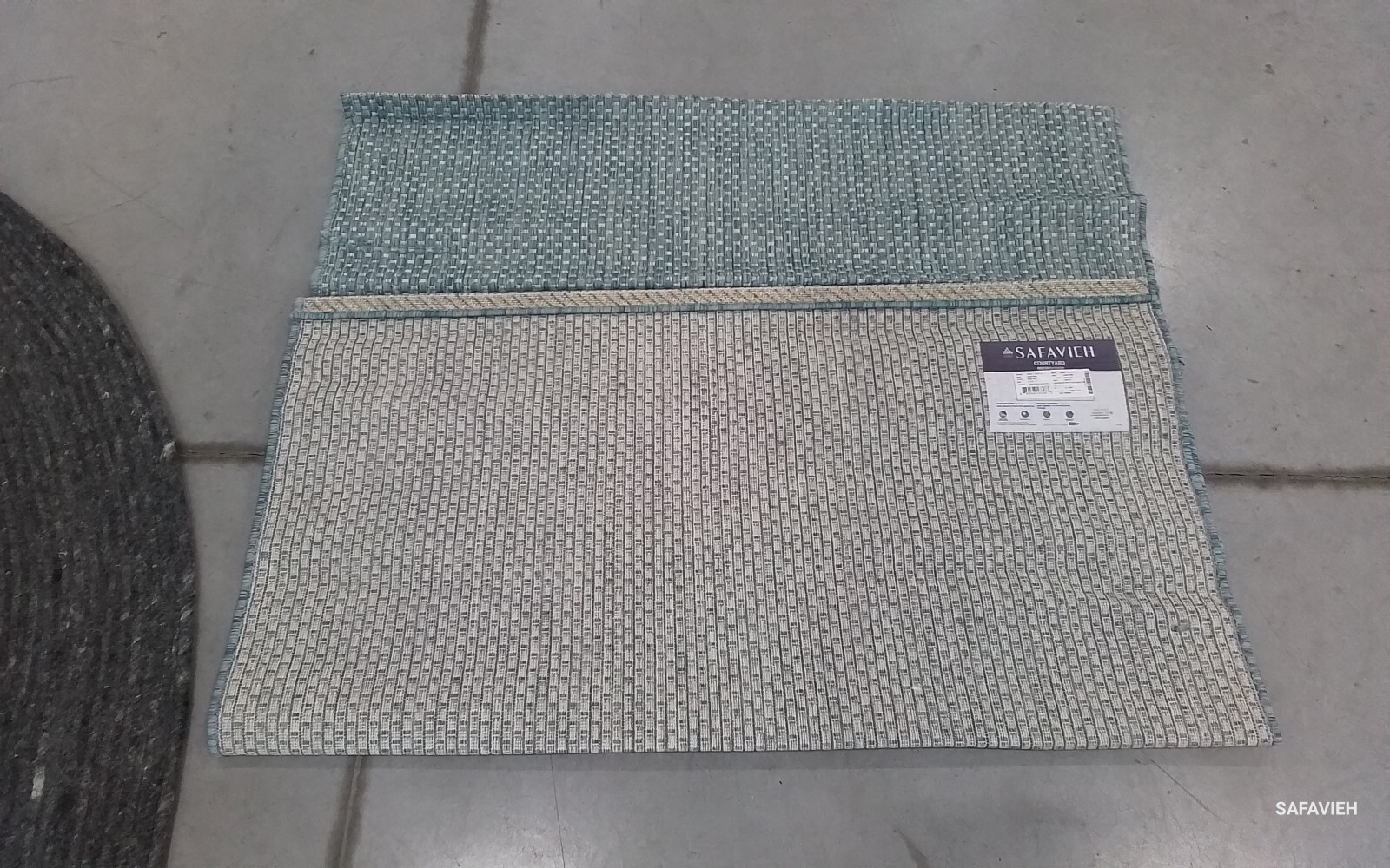 AQUA / GREY 4′-0″ x 5′-7″ Flaw in Rug, Reduced Price 1172775863 CY8521-37121-4