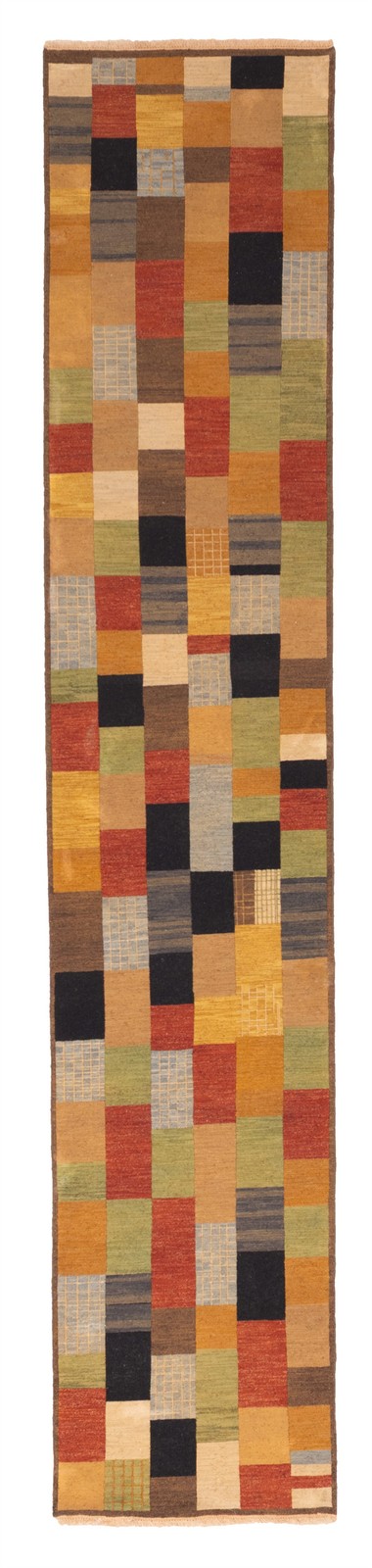 Vintage Hand Woven Area Rug 2’6″ x 12’11” Traditional Wool Oriental Carpet