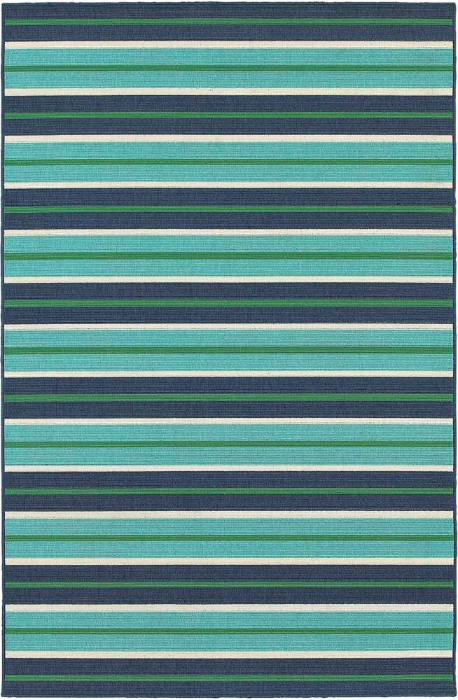 Blue Rows Bars Stripes Lines Striped Area Rug 9652F – Aprx 7′ 10″ x 10′ 10″