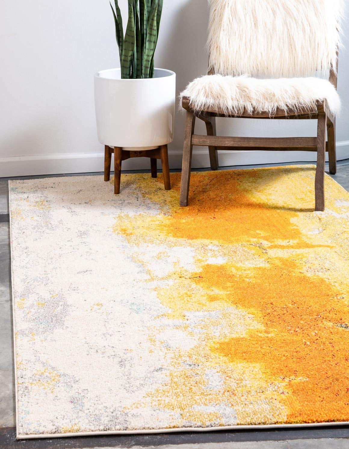 Unique Loom Estrella Collection Bright Colors Abstract Modern Distressed Area