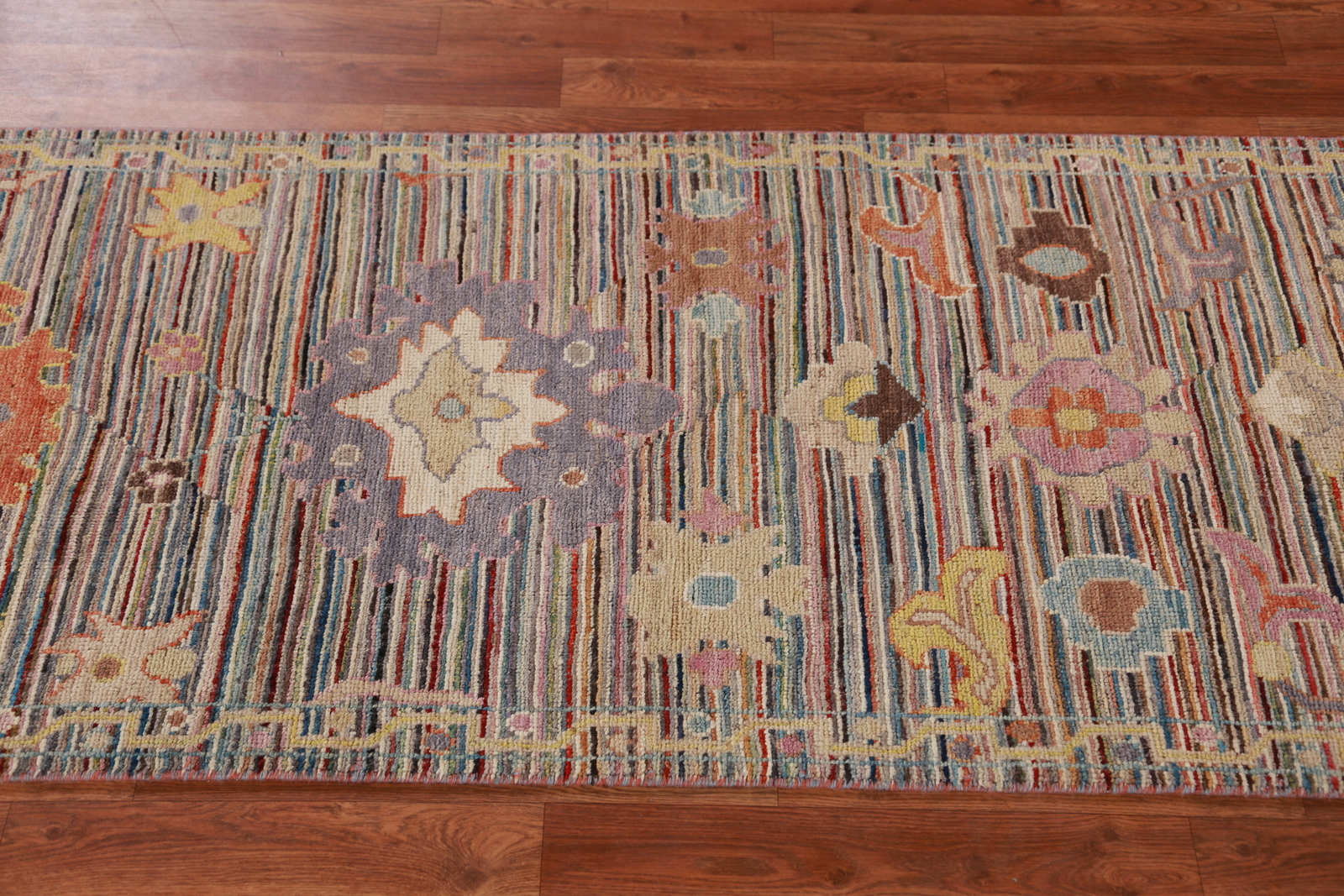 Vegetable Dye Handmade Oushak Turkish Hallway 10′ Runner Rug Wool Carpet 3×10 ft