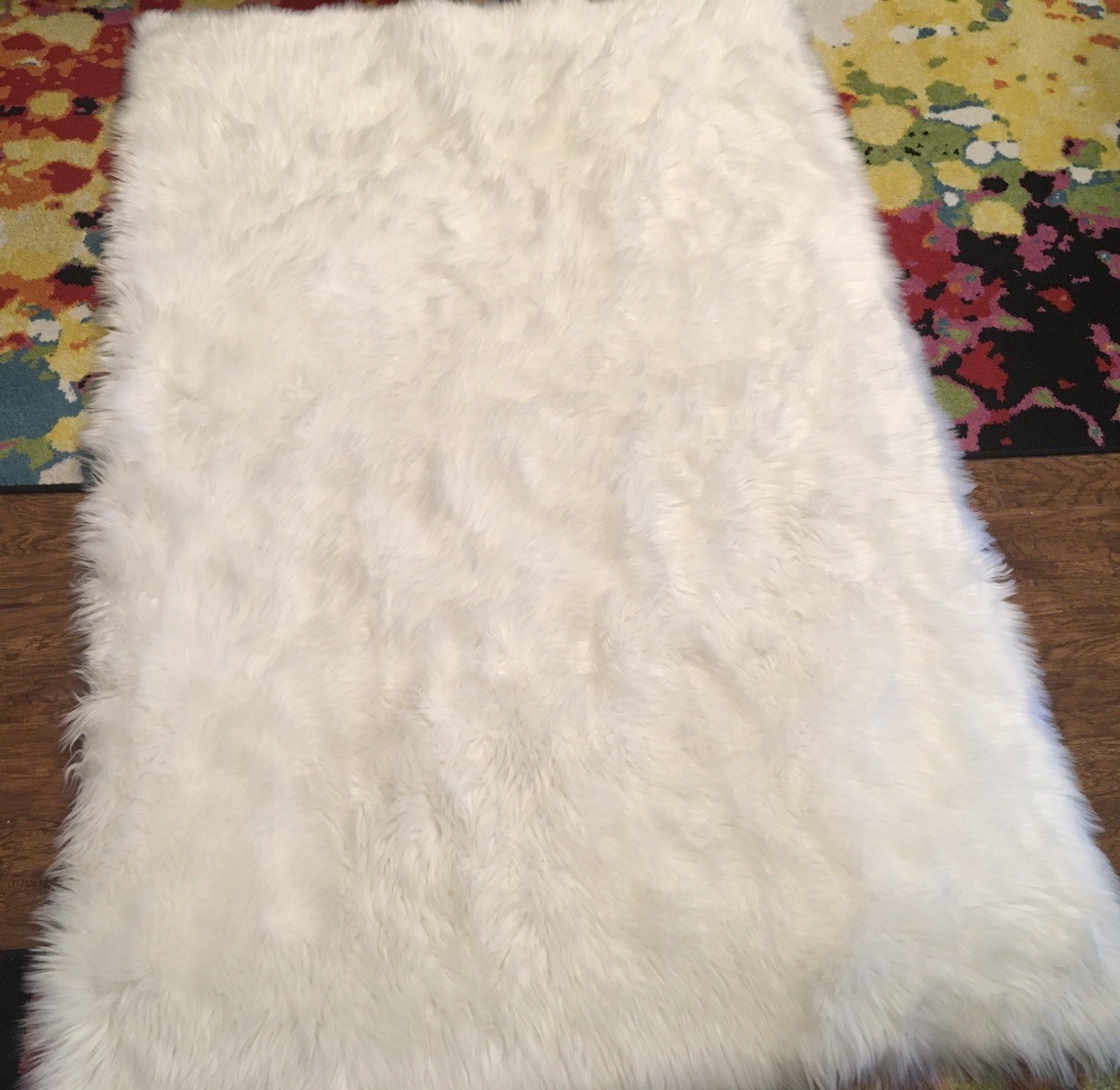 Large Carpet Faux Fur Sheepskin Area Rug Furry Rugs Bedroom Living Room 4’x6’Rug