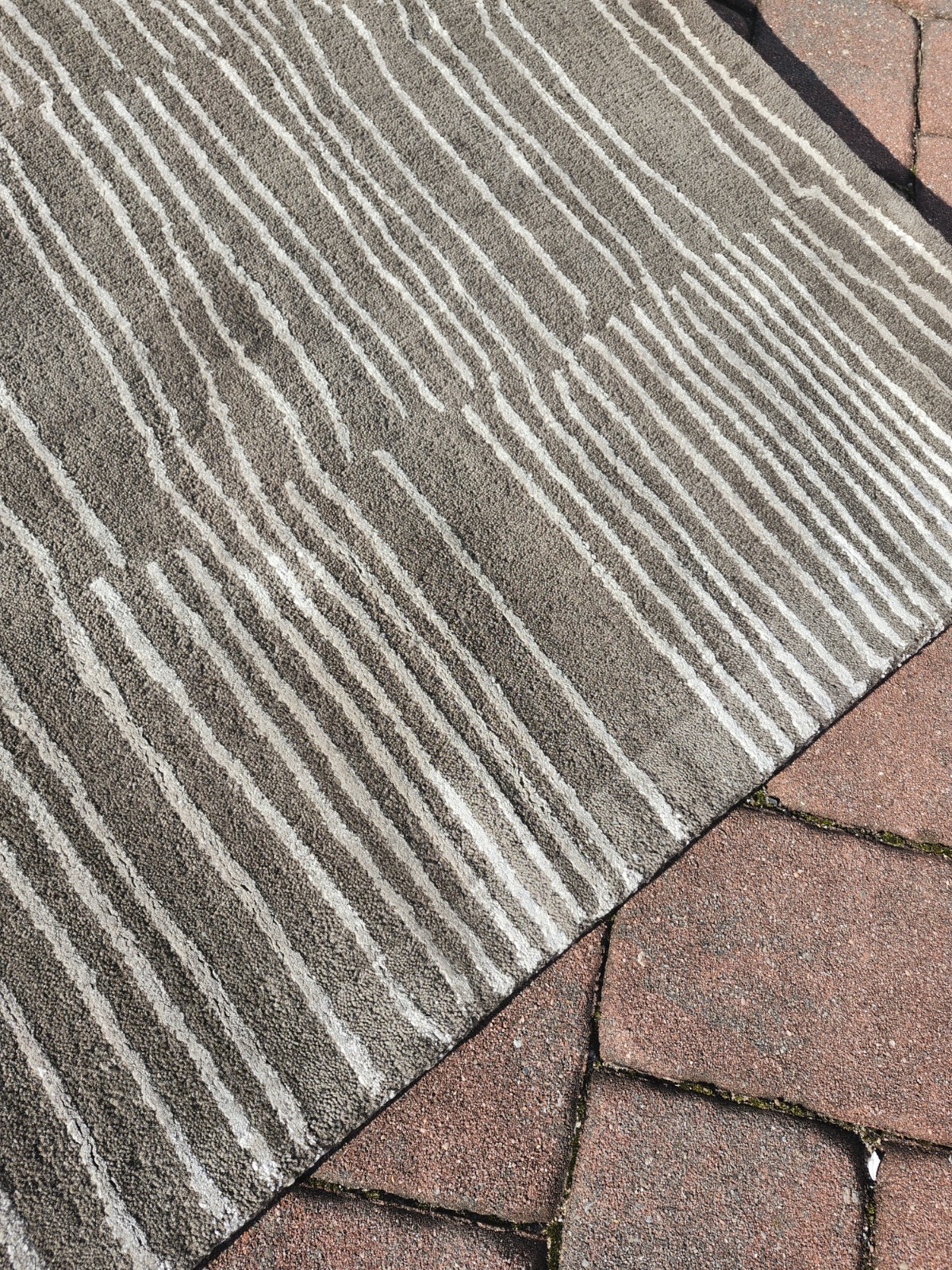 Wool Rug 3 X 5 Ft Annie Selke $325 Striae Brown Striped Modern 3×5 3′ X 5′