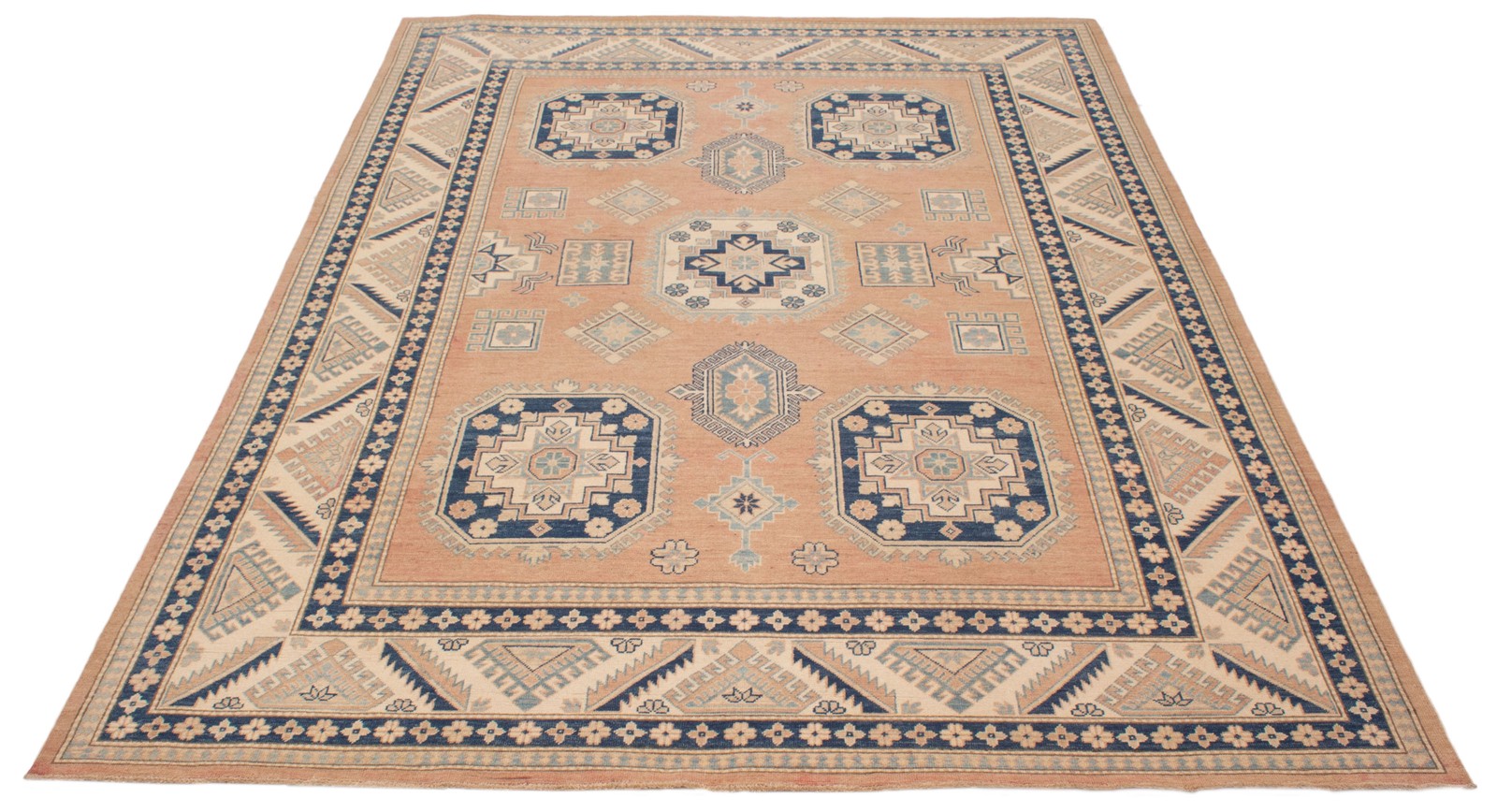 Traditional Copper Hand-knotted Area Rug 9’0″ x 12’2″ Oriental Wool Carpet