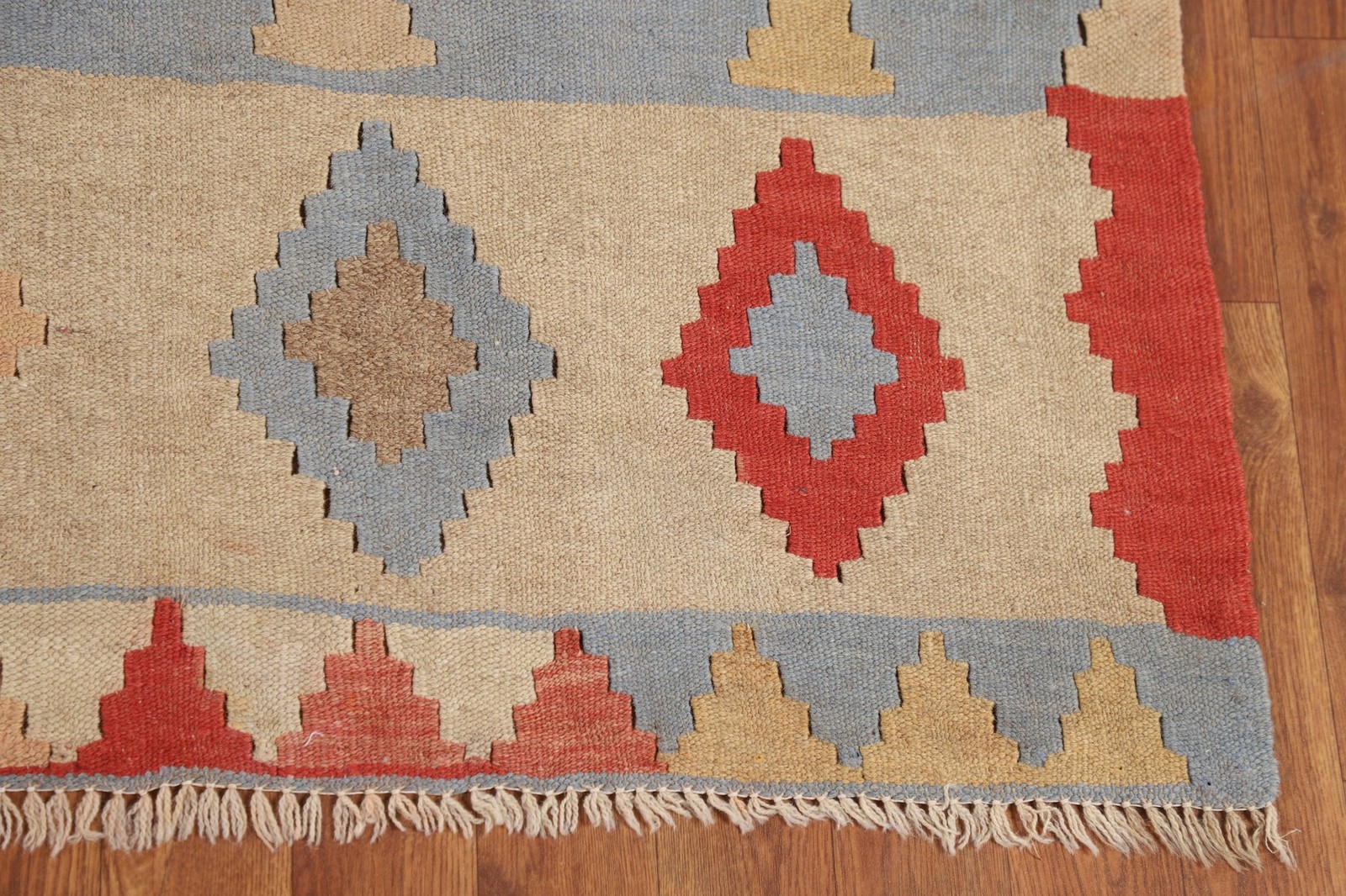 Geometric Kilim Hand-woven Area Rug 5×8 Tribal Traditional Reversible Carpet