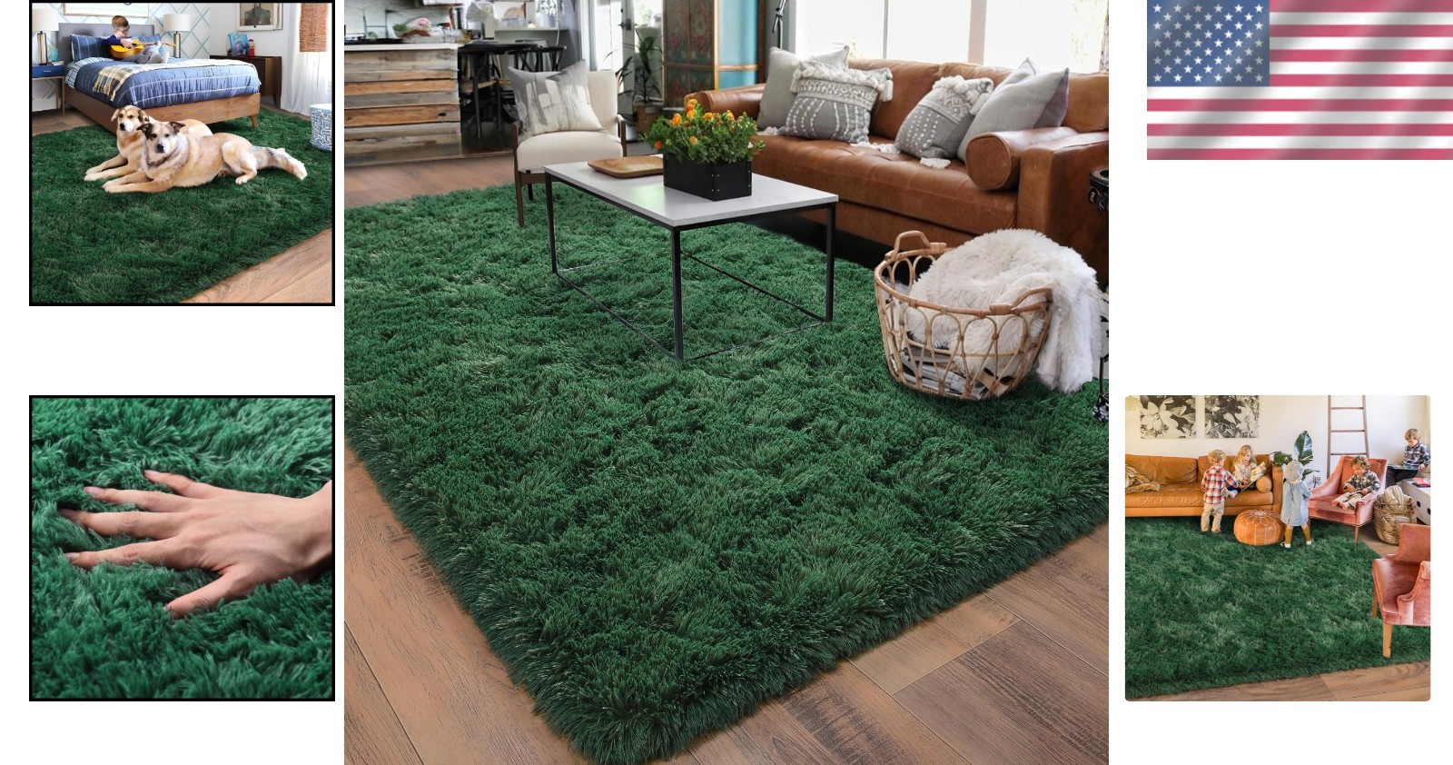 Soft 5′ X 7′ Shag Rug with Plush Texture – Perfect for Family and Playrooms