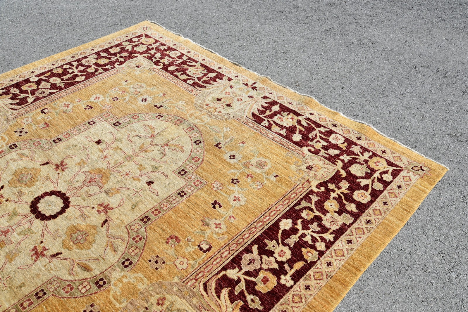 Turkish Rug Oversize Rug 7,8×9,7 ft, Vintage Beige Oriental Wool Rug