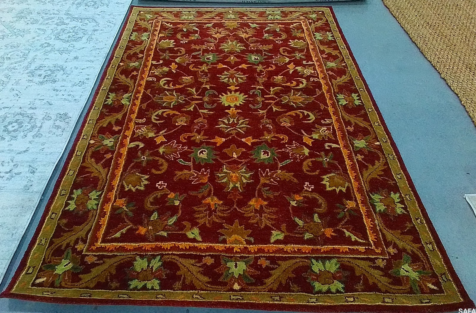 WINE / GOLD 5′-0″ x 8′-0″ Flaw in Rug, Reduced Price 1172786189 AT52B-5
