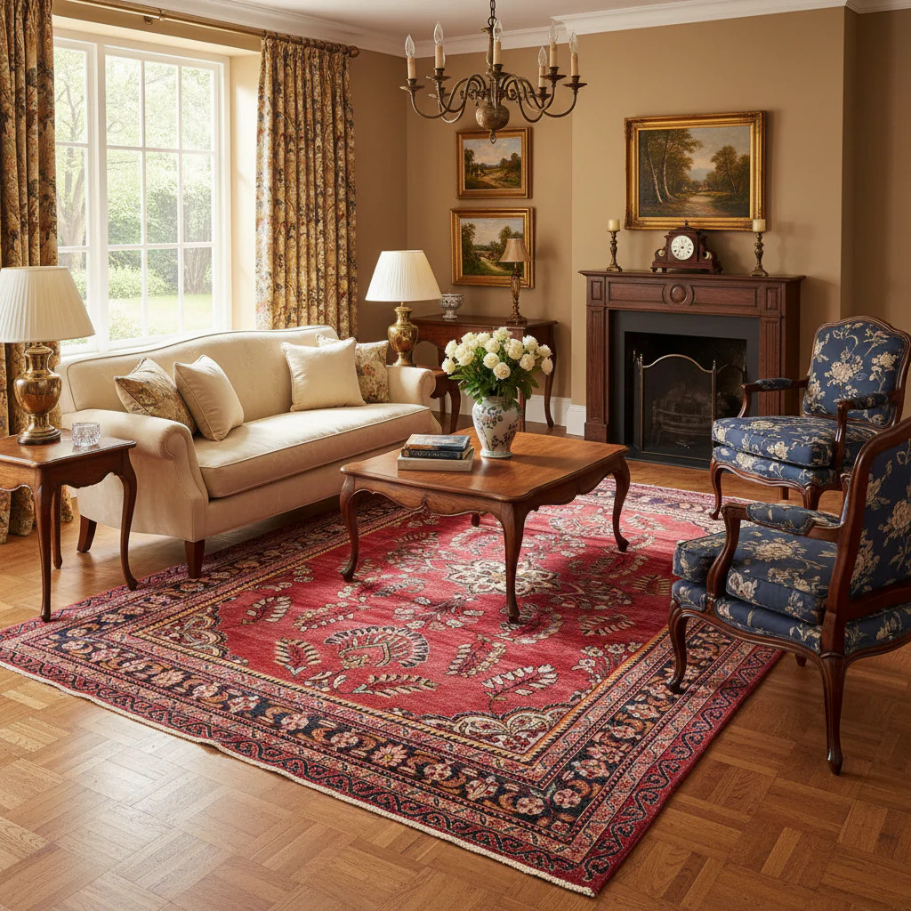 7 x 10 OLD Perrsian Lilihan Rug #F-3048