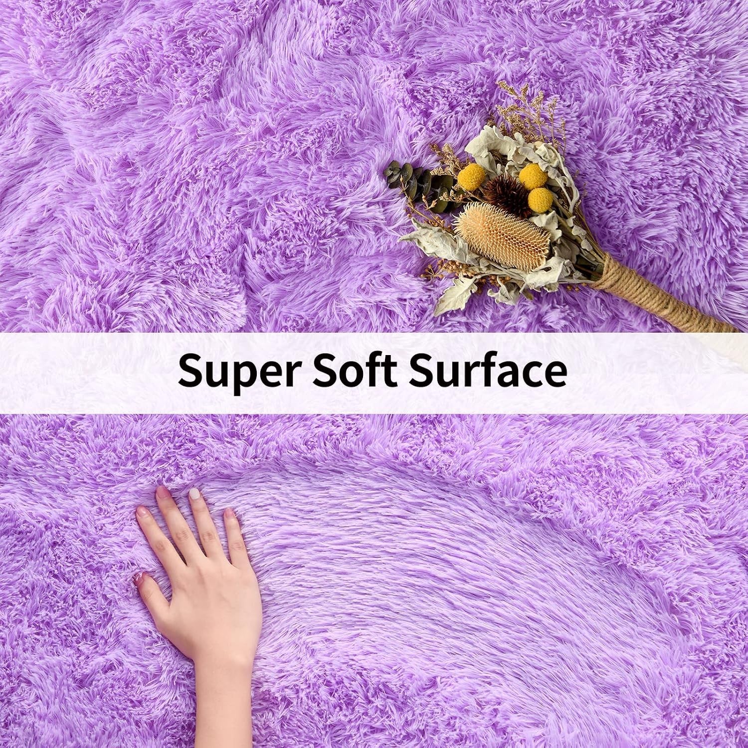 Modern Soft Fluffy Large Shaggy Rug for Bedroom Livingroom Dorm Kids Room Ind…