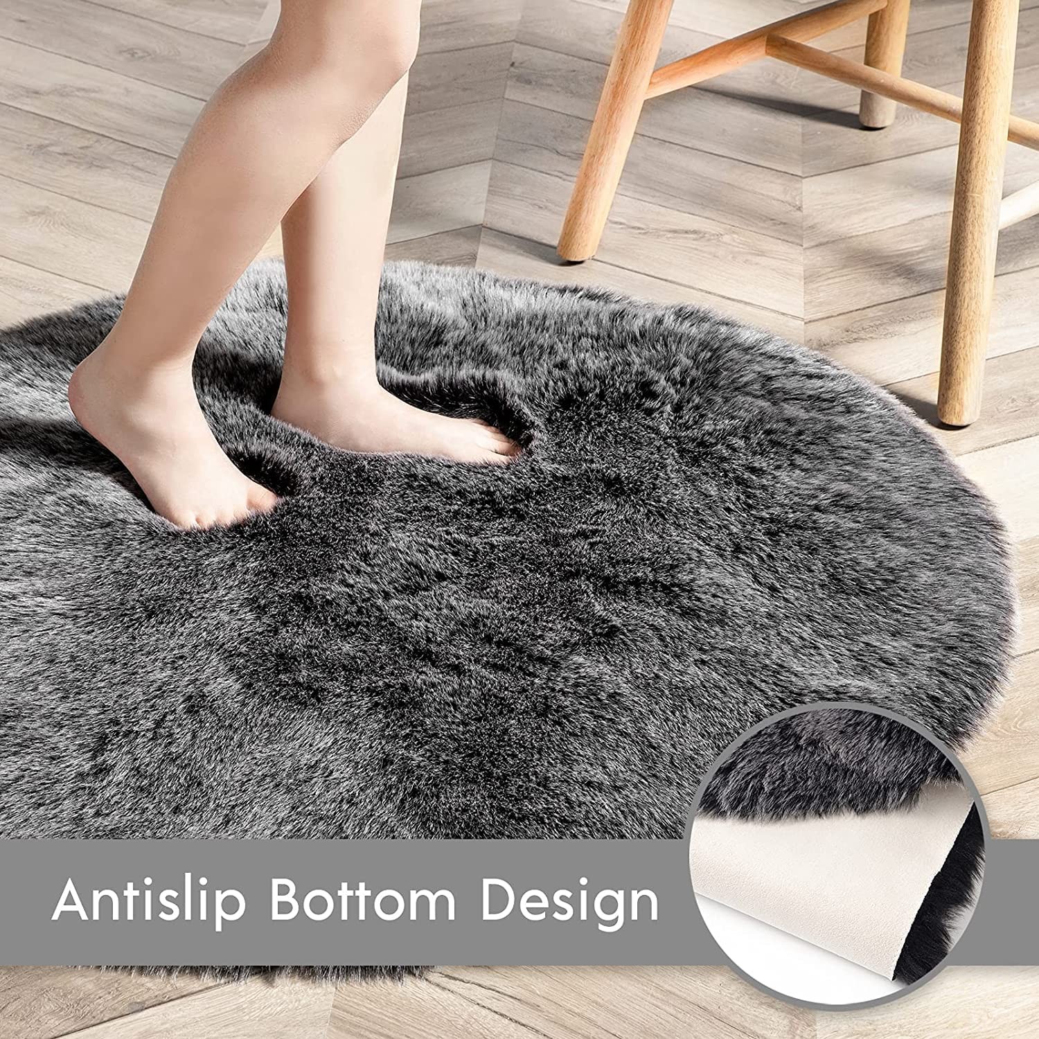 Faux Fur Rug, Fluffy Soft Faux Fox Fur Area Rugs for Bedroom Livingroom Room …