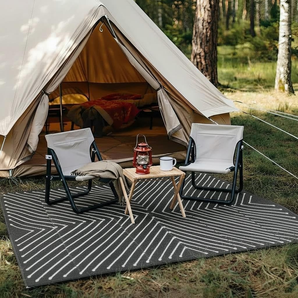 Waterproof Reversible Plastic Straw Rug in 5×8,6×9,8×10,9×12 FT Camping