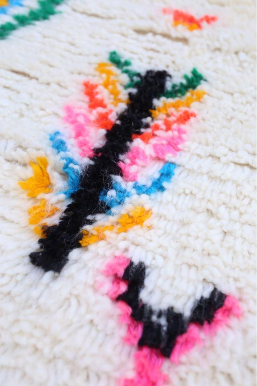 Azilal Rug, Colorful Moroccan Area Rug, Handmade Berber Wool Carpet,