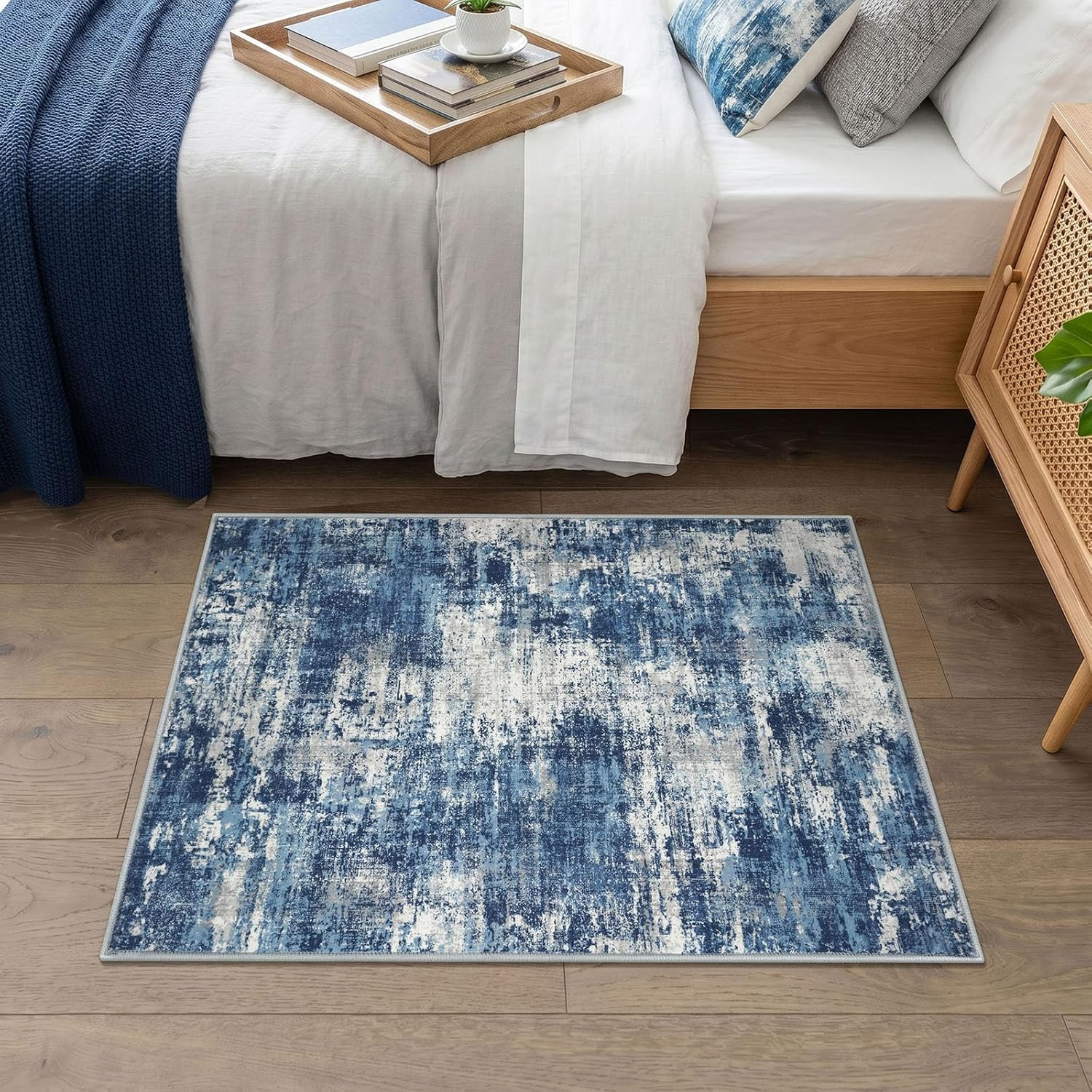 Abstract Small Area Rug 2X3 Entryway Rugs Washable Indoor Door Mat Entrance, Non