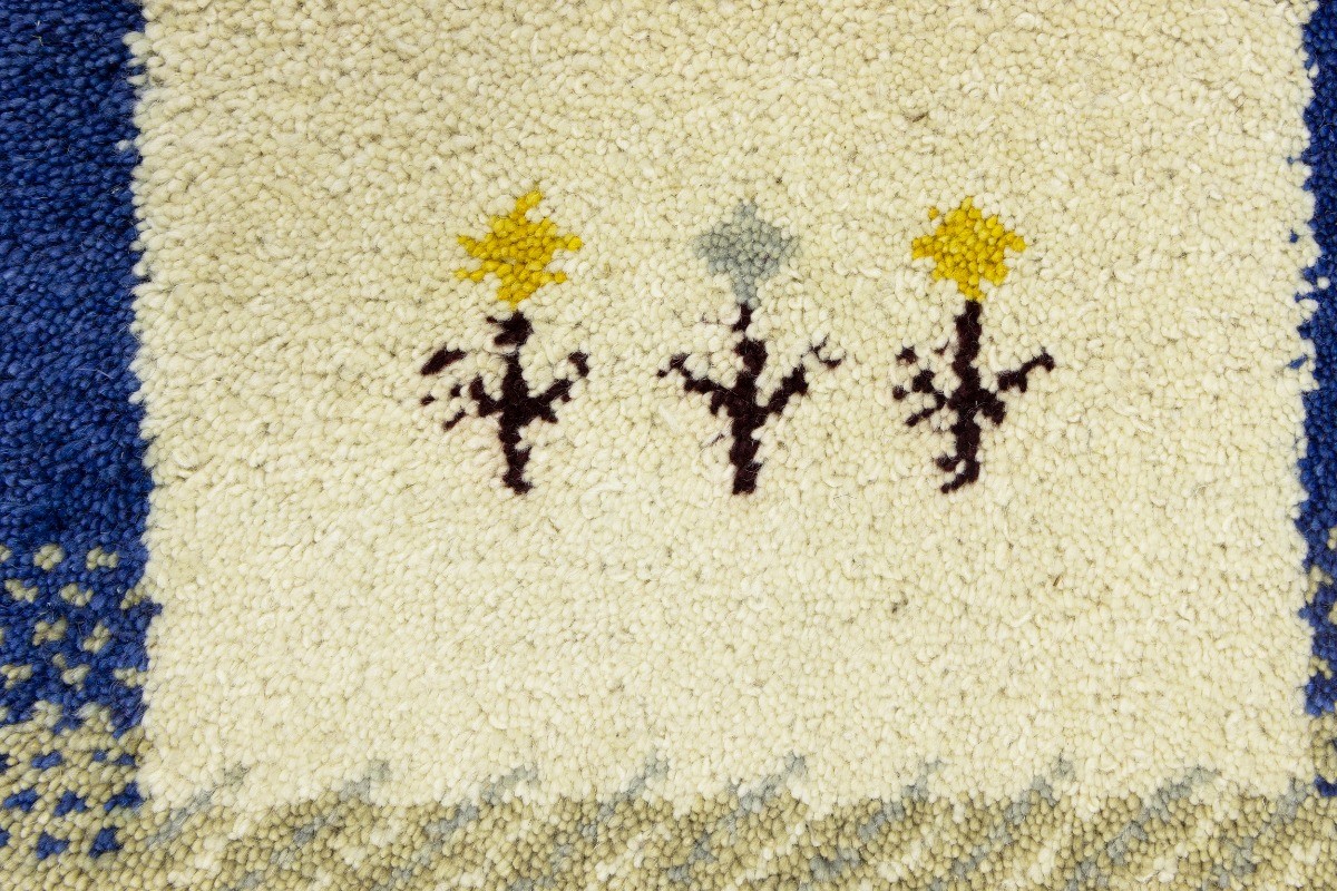 Handmade Tribal Indo-Gabbeh Oriental Rug Pictorial Style Kids Room Carpet 3X4 ft