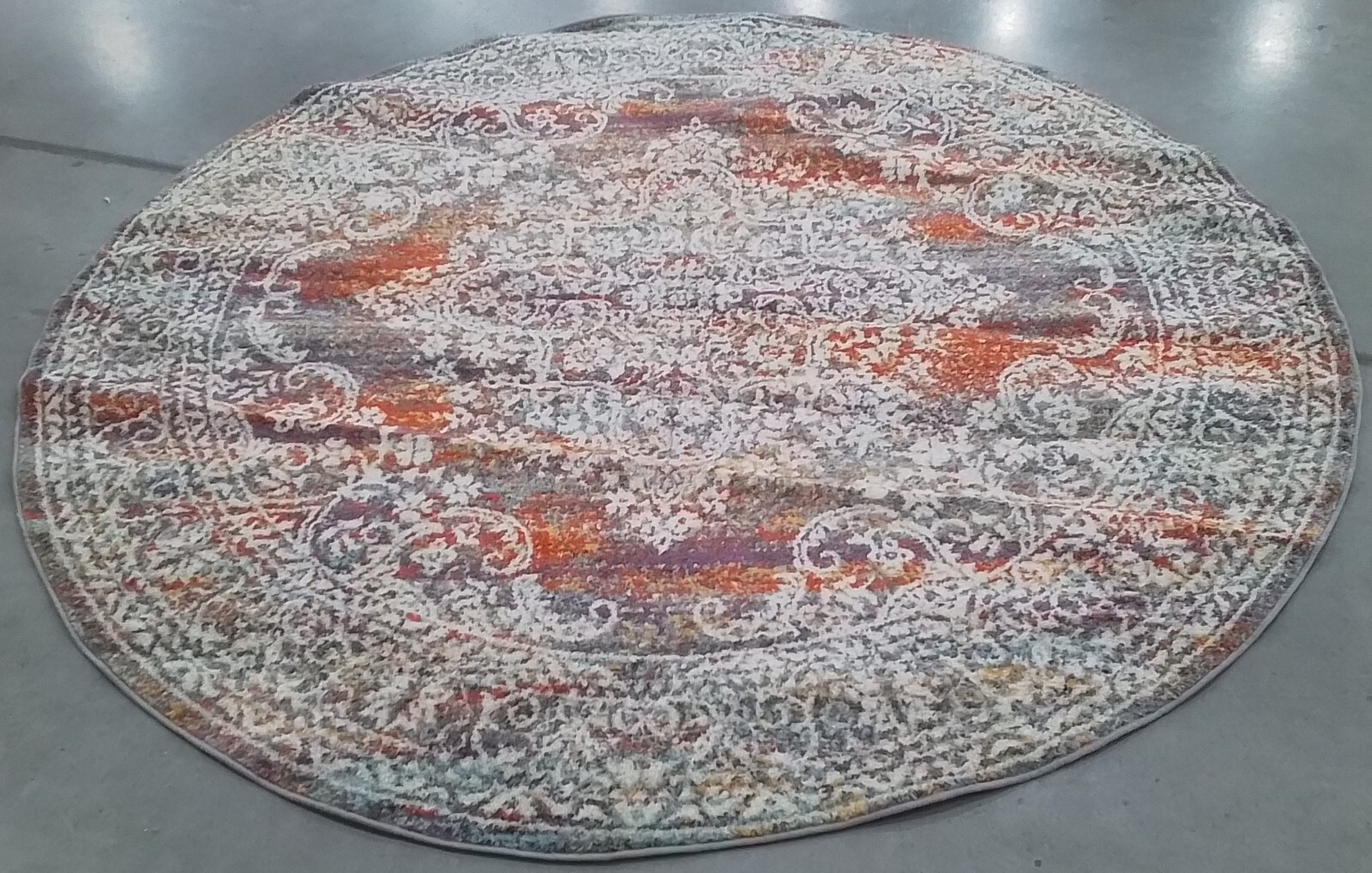 LIGHT GREY / RUST 6′-7″ x 6′-7″ Flaw in Rug, Reduced Price 1172769825 MAD947R-7R