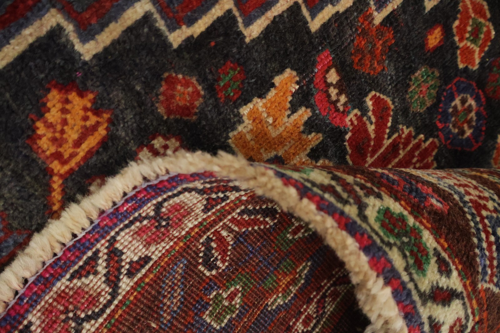 Vintage Traditional Tribal Area Rug 5×8 Wool Hand-knotted Geometric Nomad Carpet