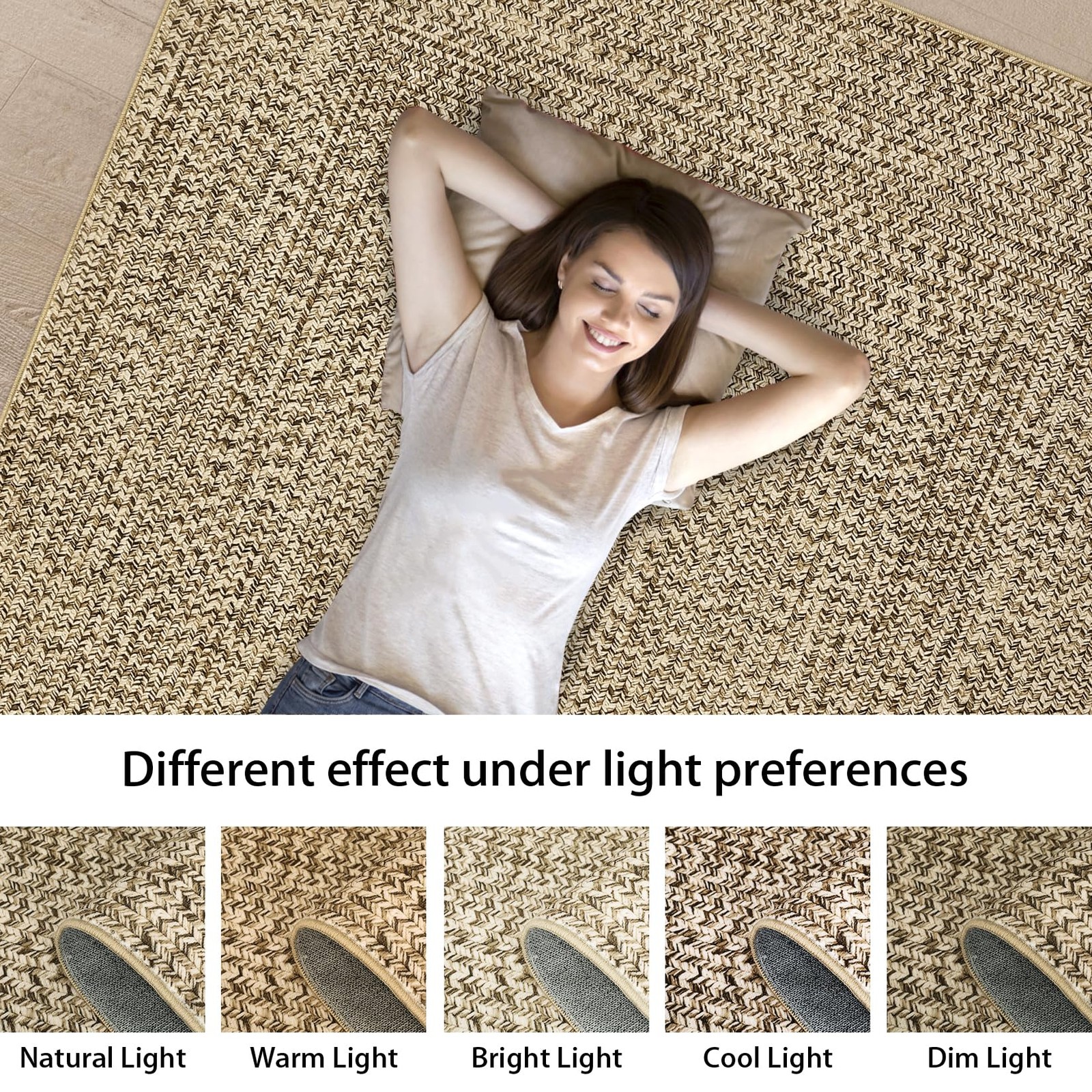 Luxloom Printed Washable Rugs 4X6 Rug For Living Room Modern Rug Non Slip Small