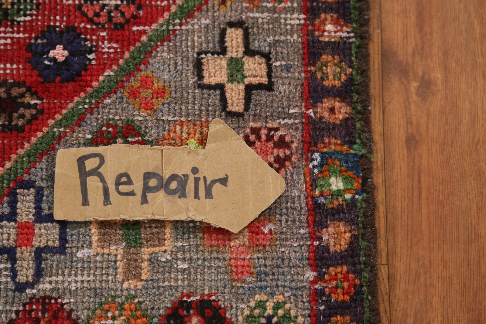 Vintage Vegetable Dye Traditional Nomadic Handmade Wool Rug Geometric Carpet 4×6