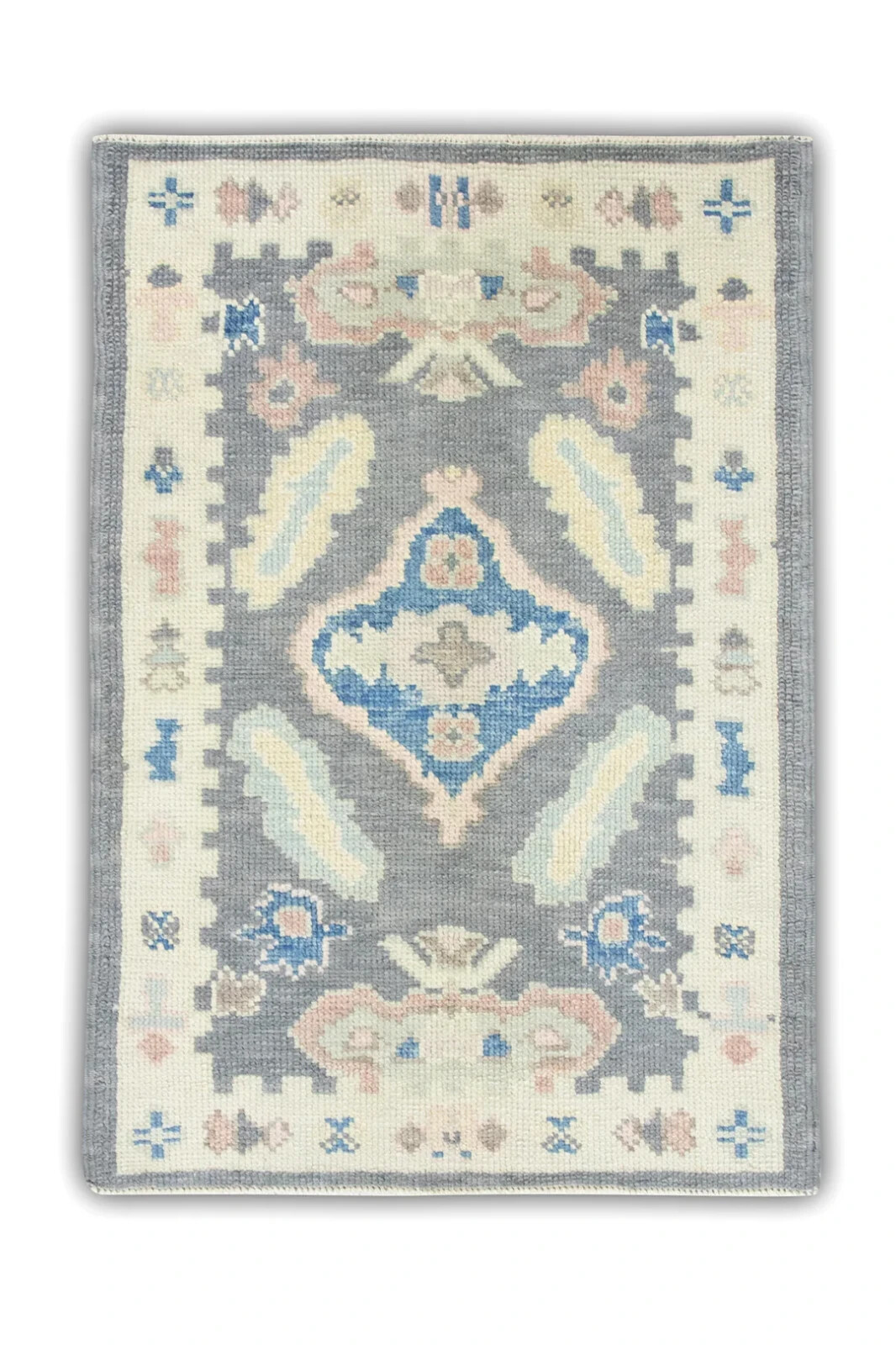 Turkish Oushak Rug Oriental Handmade Rug 2’2″ x 3’1″ #7078