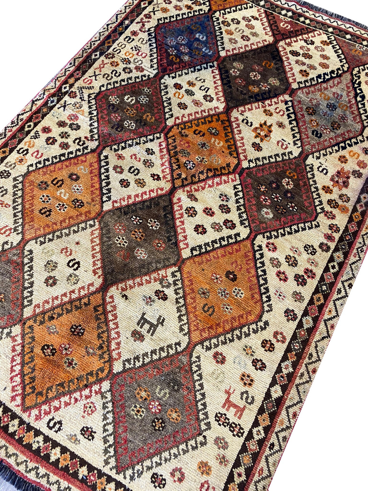 5×8′ Perrsian Tribbal Hand-Knotte Shiraaz Area Rug #F-6673